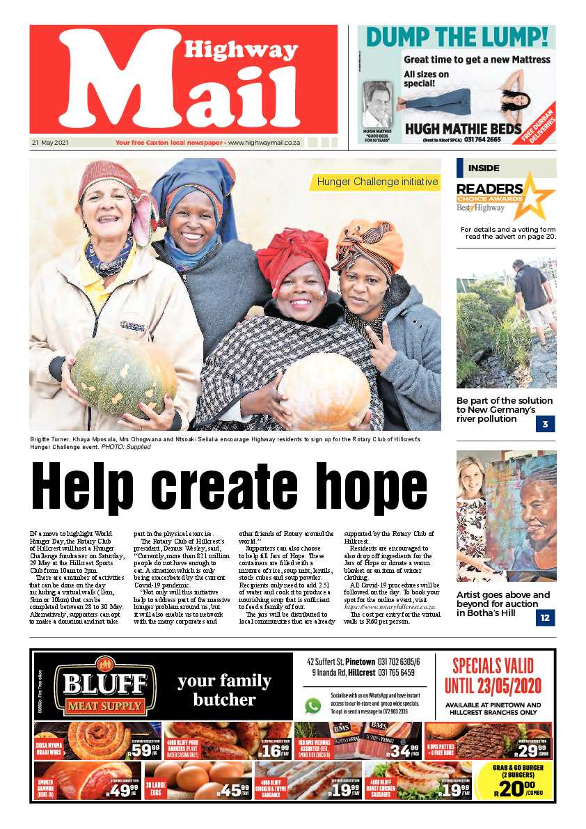 Highway Mail 21 May 2021 page 1