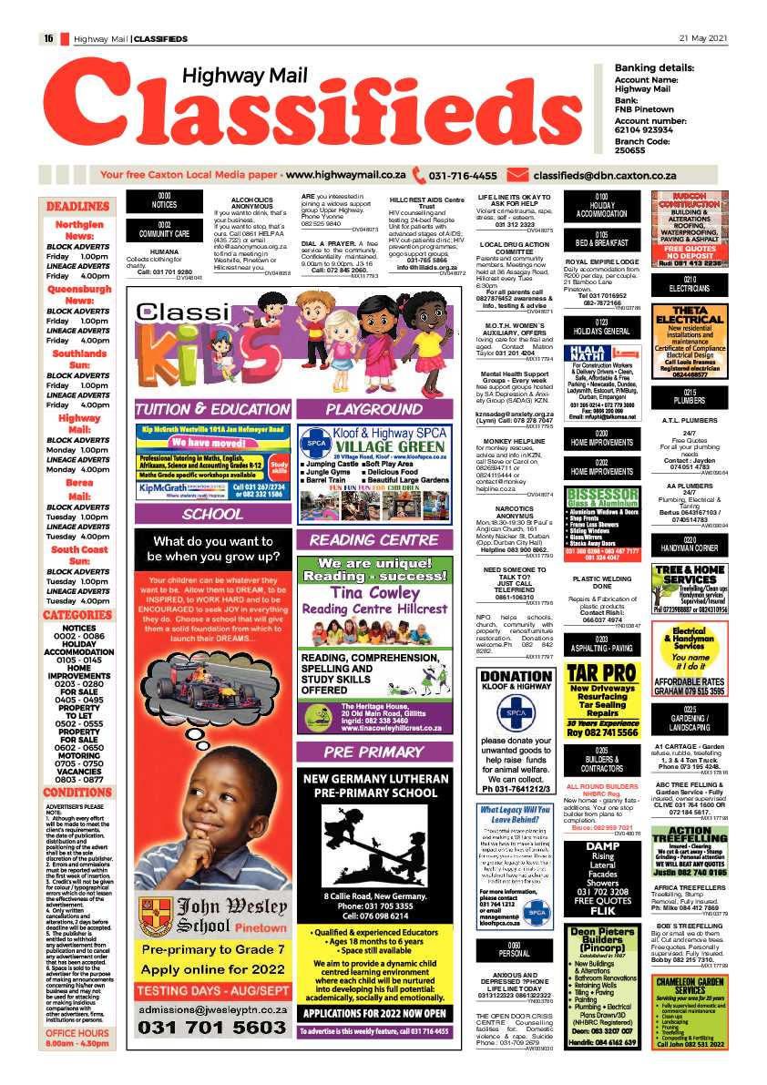 Highway Mail 21 May 2021 page 16