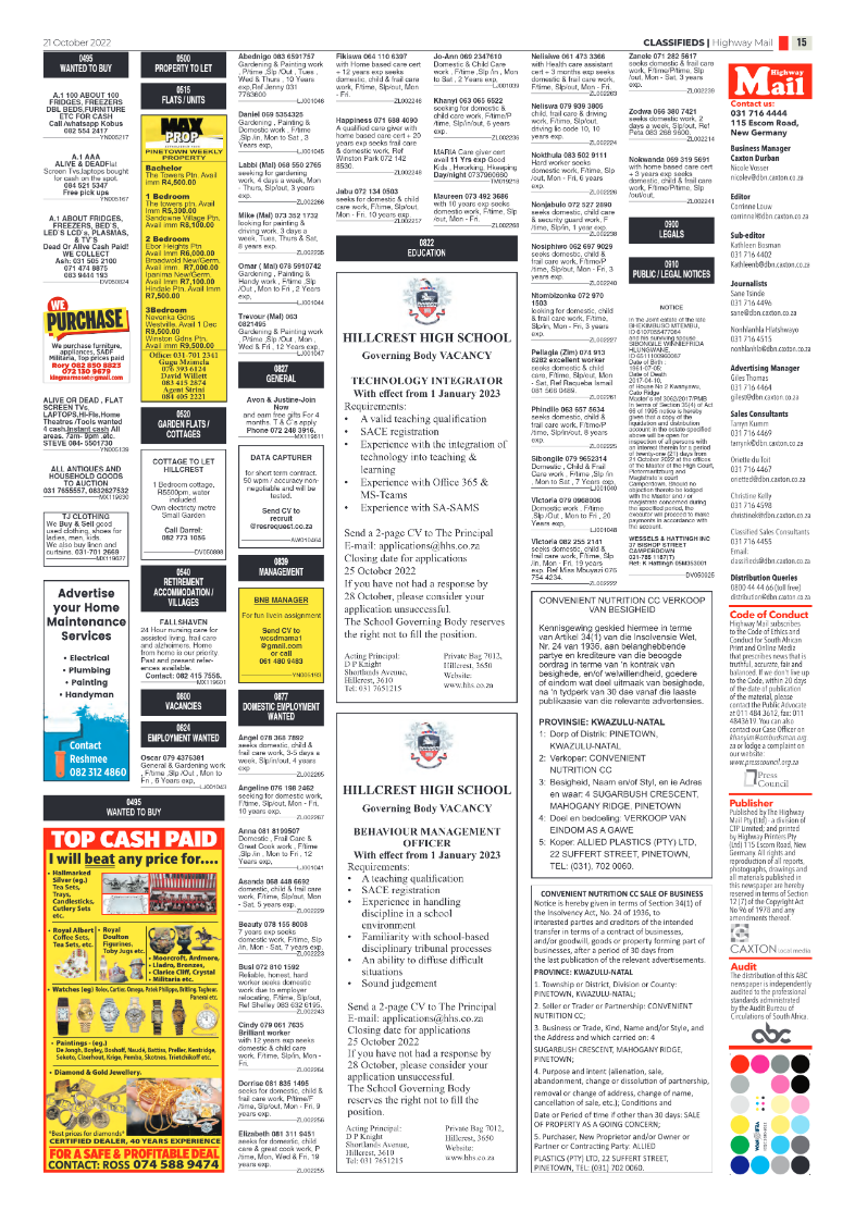 Highway Mail 21 October 2022 page 15