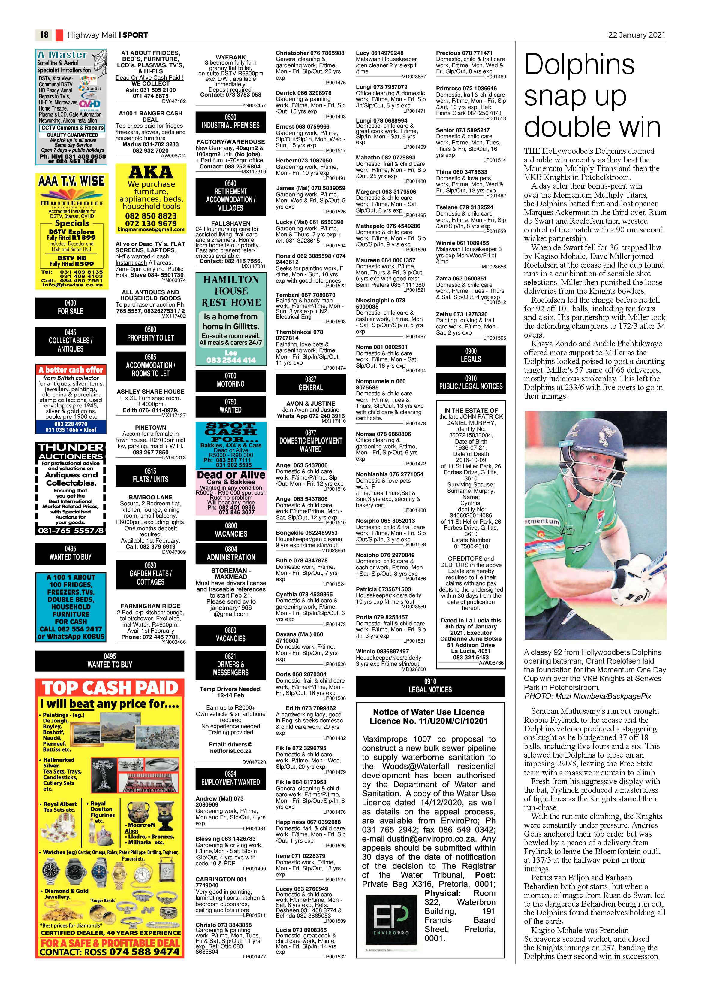 Highway Mail 22 January 2021 page 18
