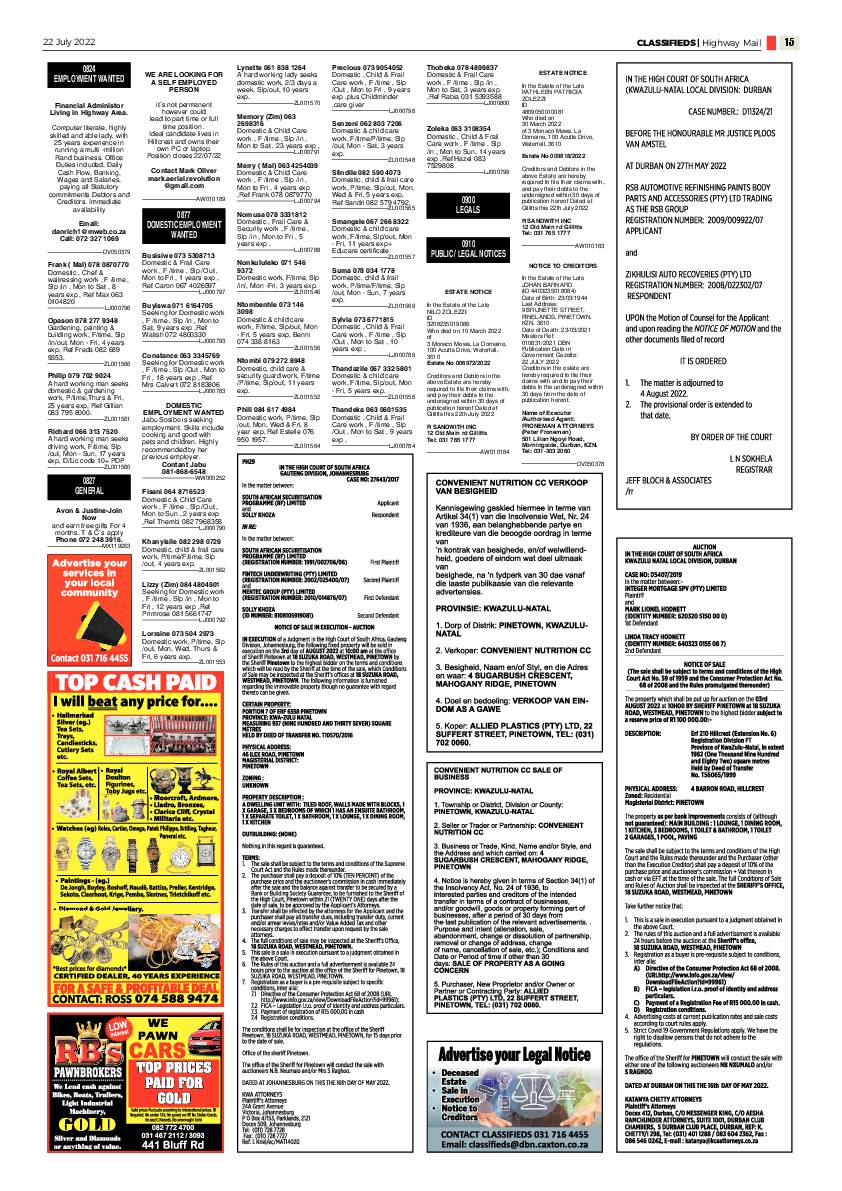 Highway Mail 22 July 2022 page 15