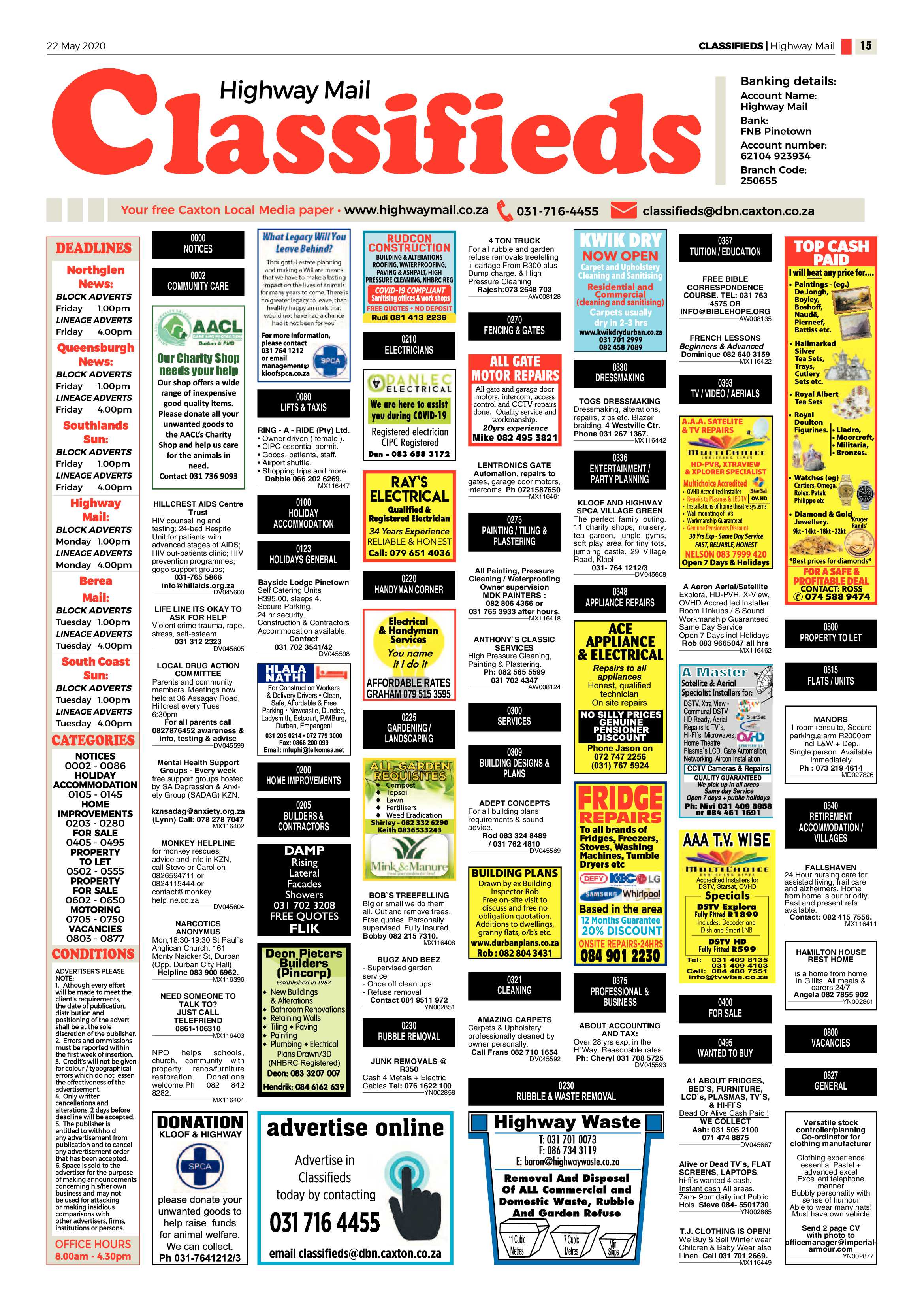 Highway Mail 22 May 2020 page 15