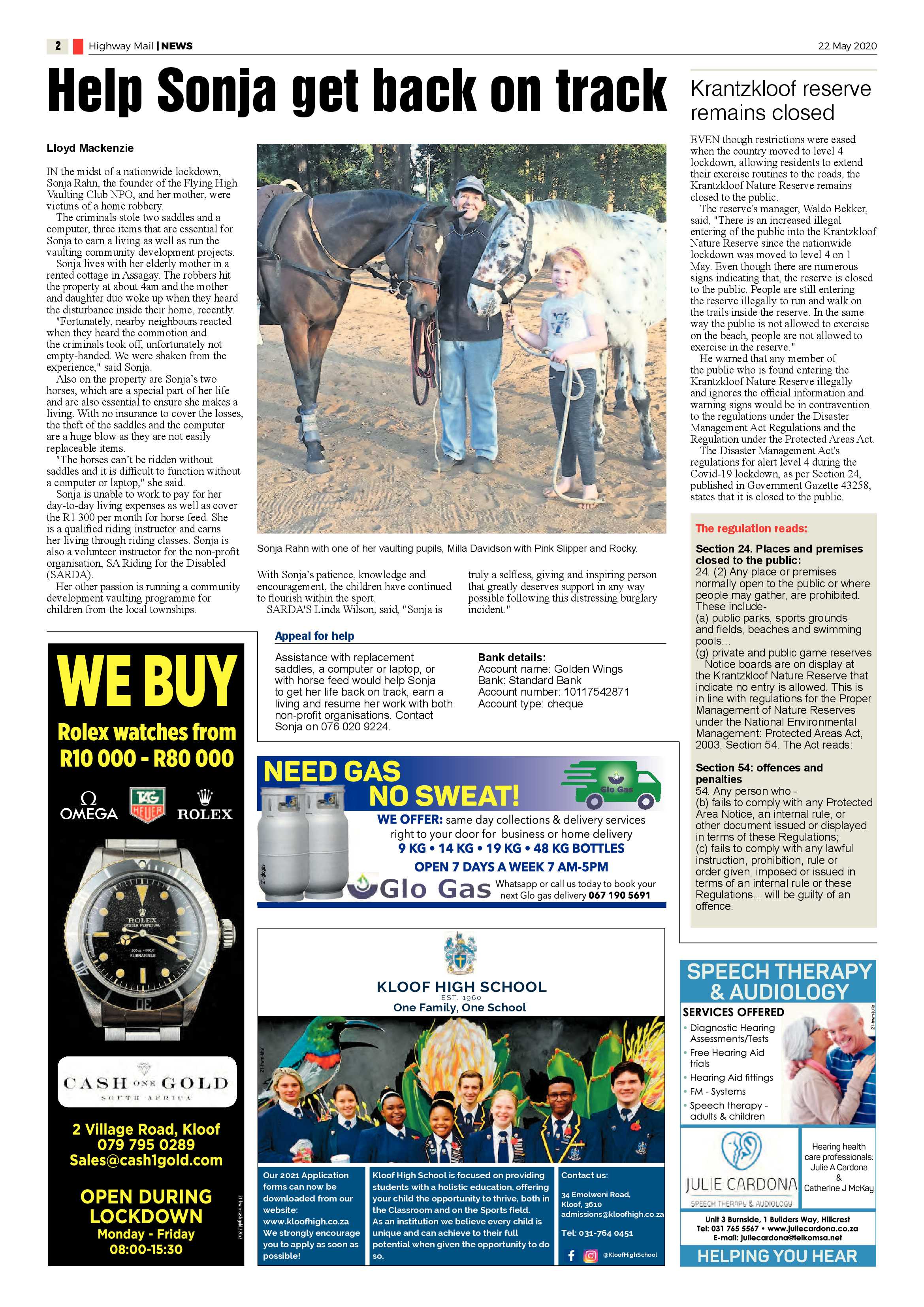 Highway Mail 22 May 2020 page 2