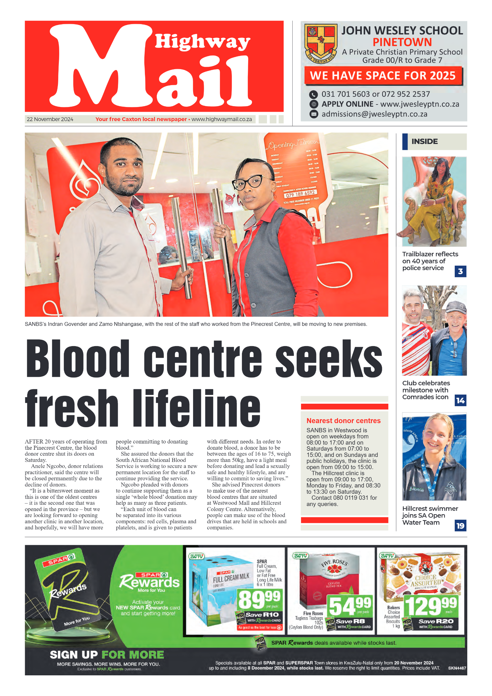 Highway Mail 22 November 2024 page 1