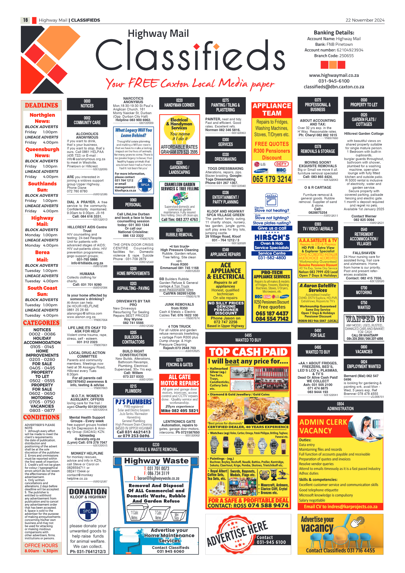 Highway Mail 22 November 2024 page 16