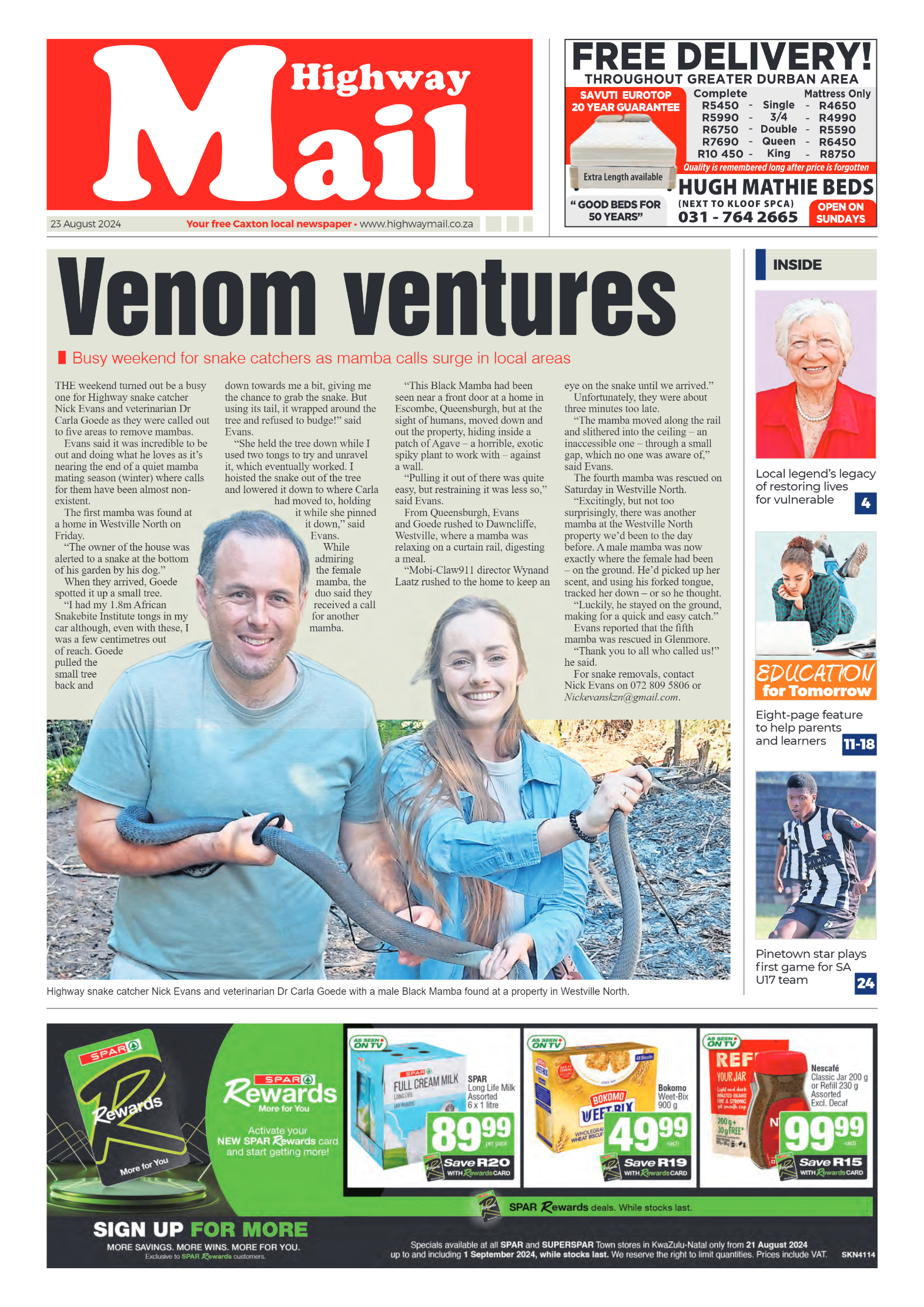Highway Mail 23 August 2024 page 1