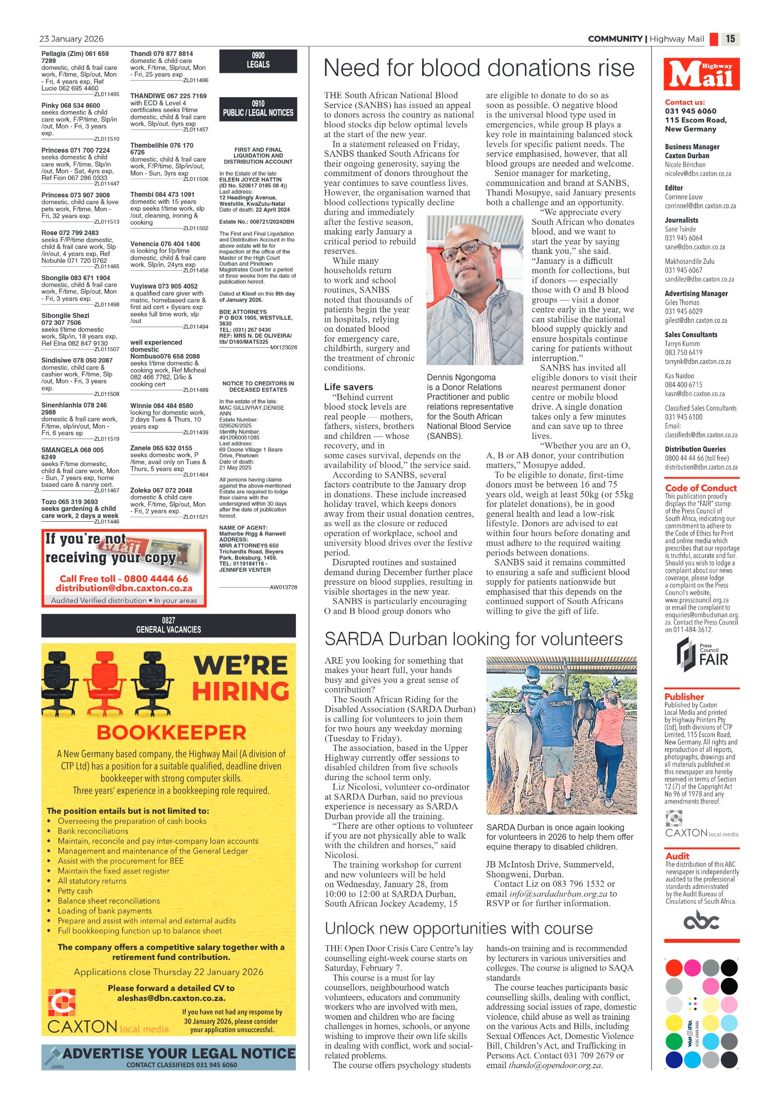 Highway Mail 23 January 2026 page 16