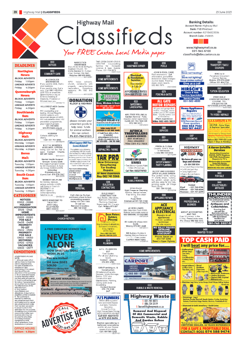 Highway Mail 23 June 2023 page 20