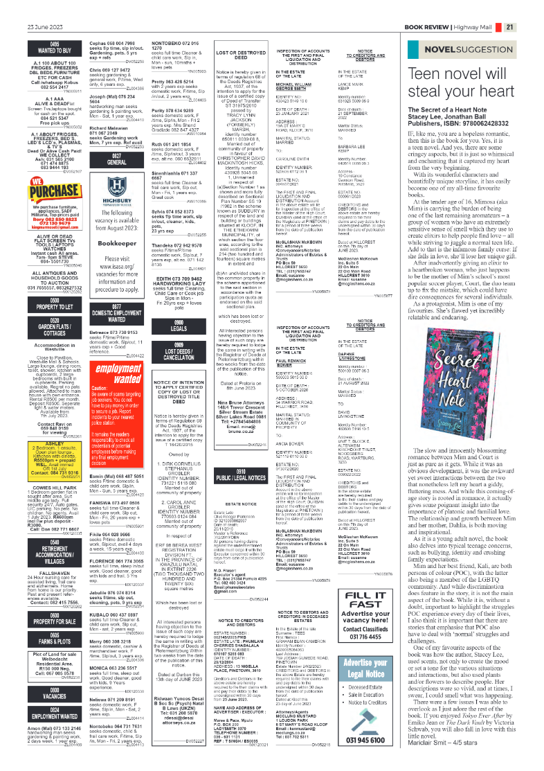 Highway Mail 23 June 2023 page 21