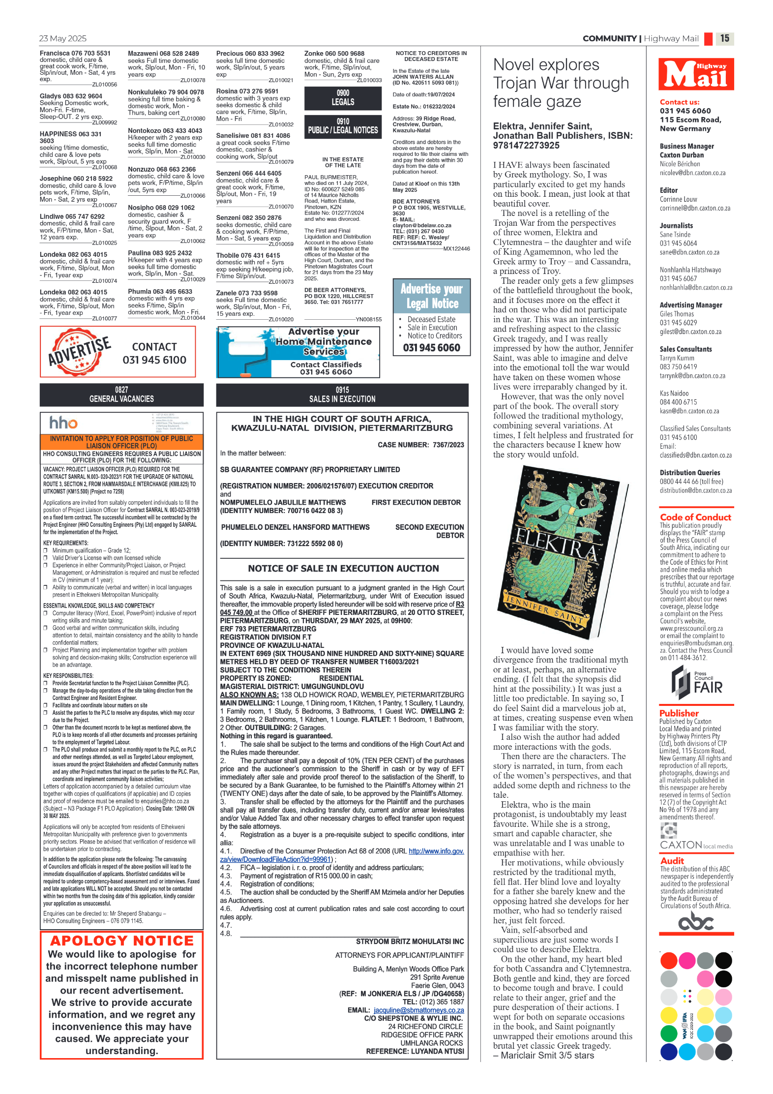 Highway Mail 23 May 2025 page 15