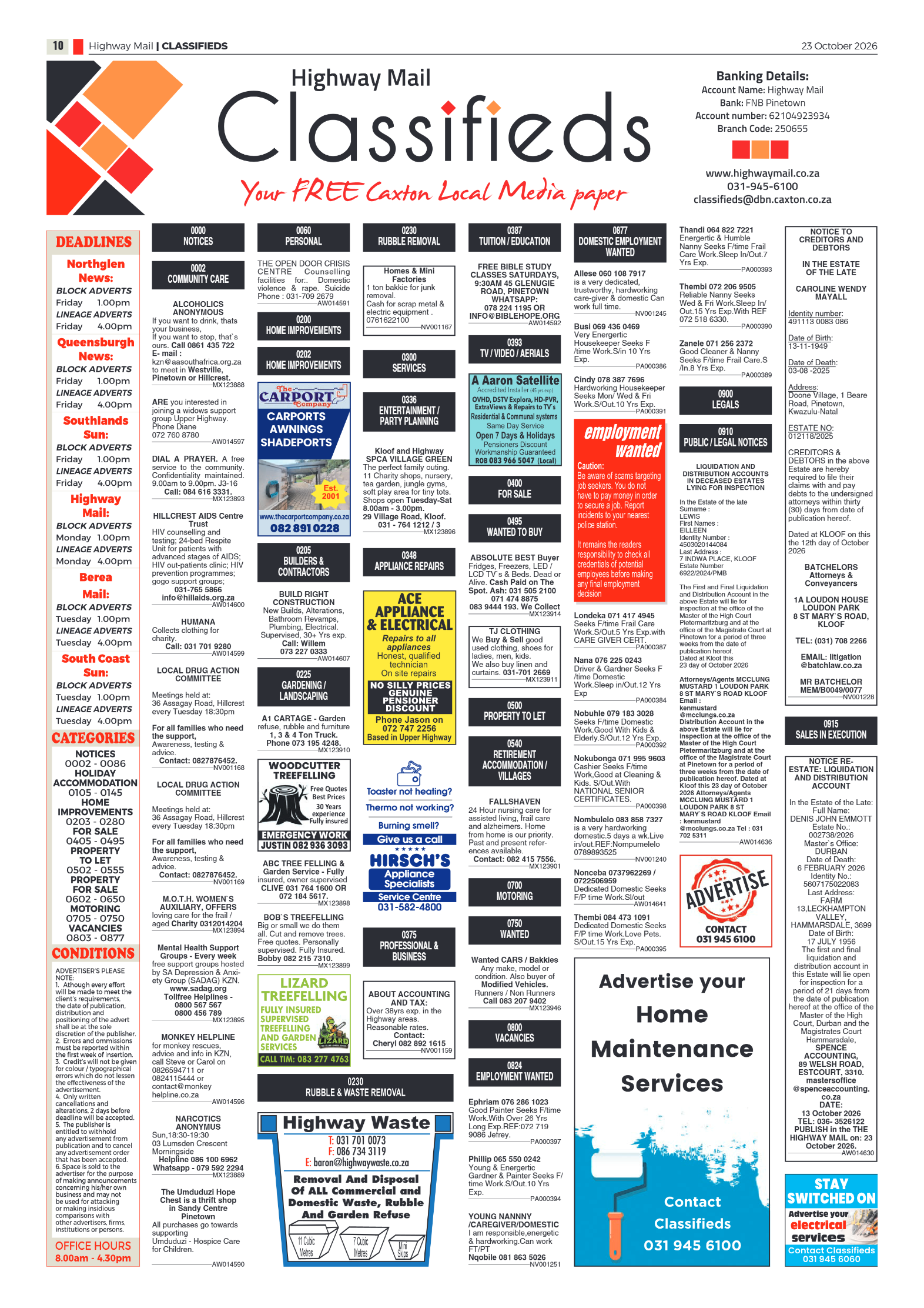 Highway Mail 23 October 2026 page 10