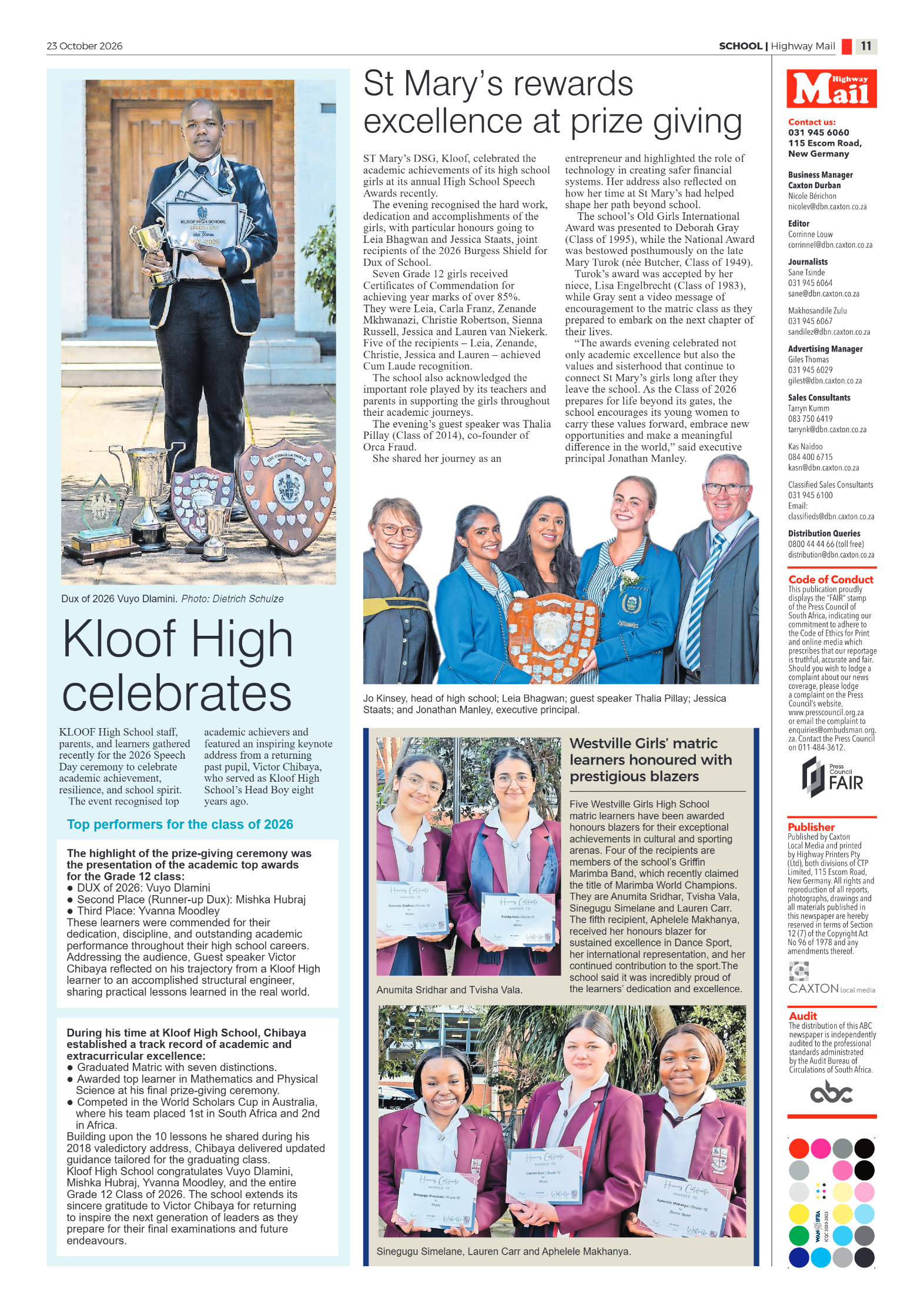 Highway Mail 23 October 2026 page 11