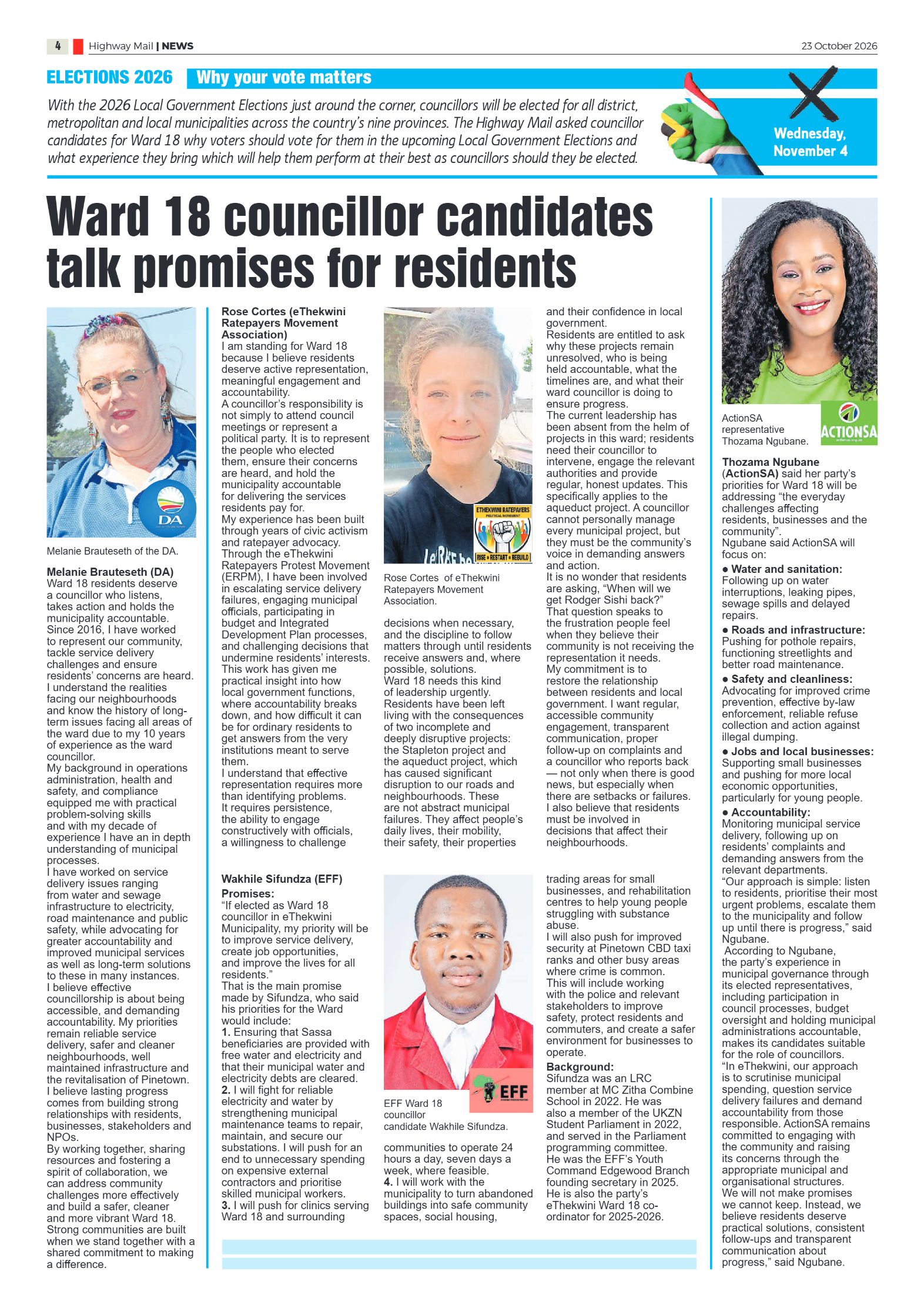 Highway Mail 23 October 2026 page 4