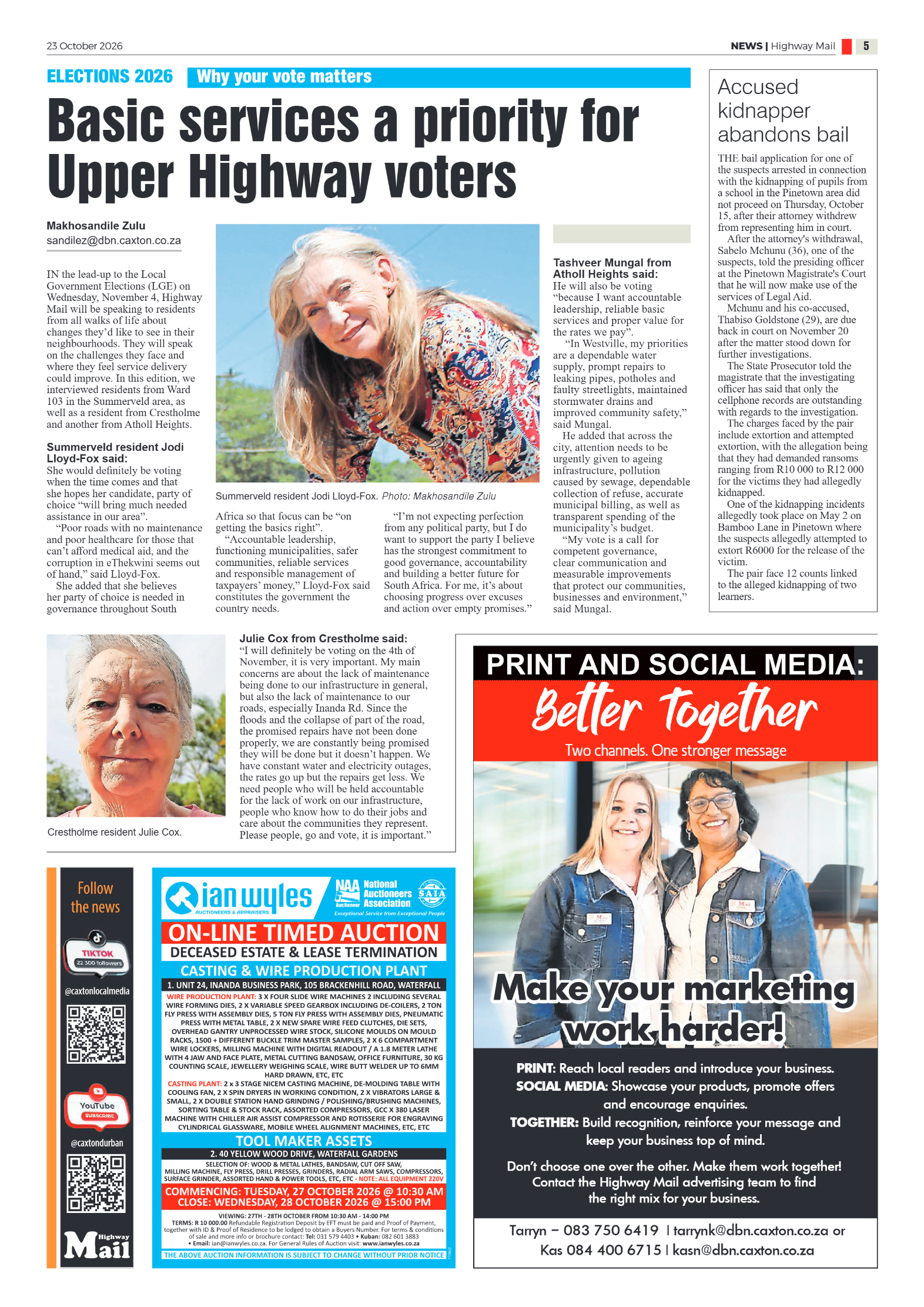 Highway Mail 23 October 2026 page 5