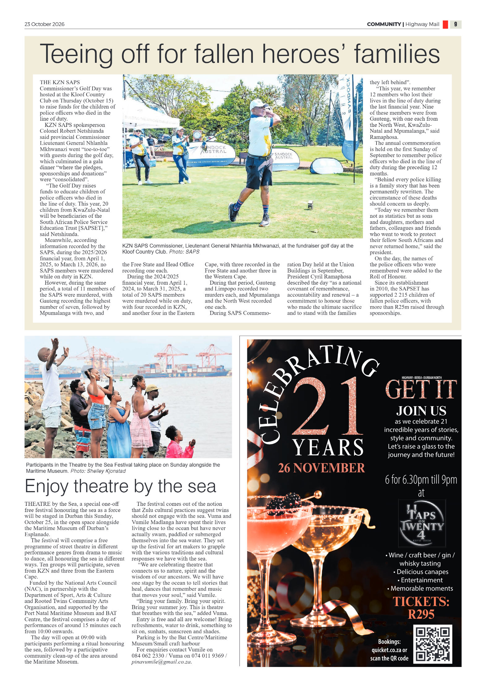 Highway Mail 23 October 2026 page 9