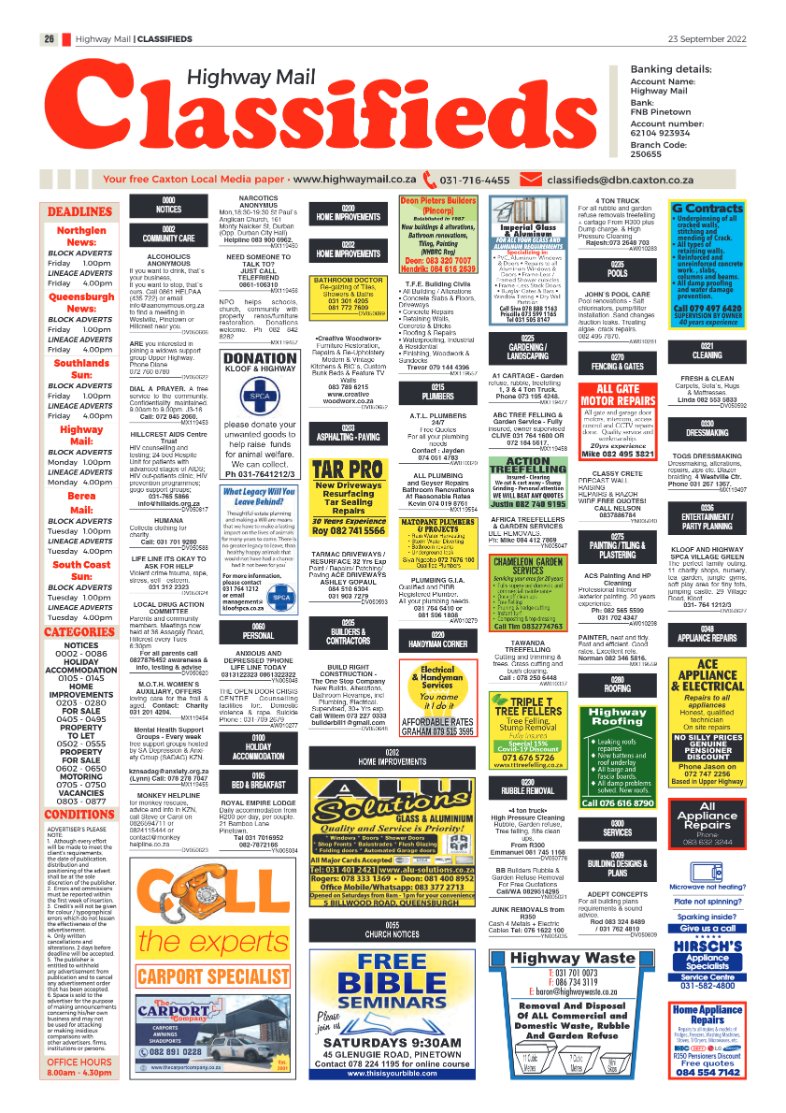 Highway Mail 23 September 2022 page 26