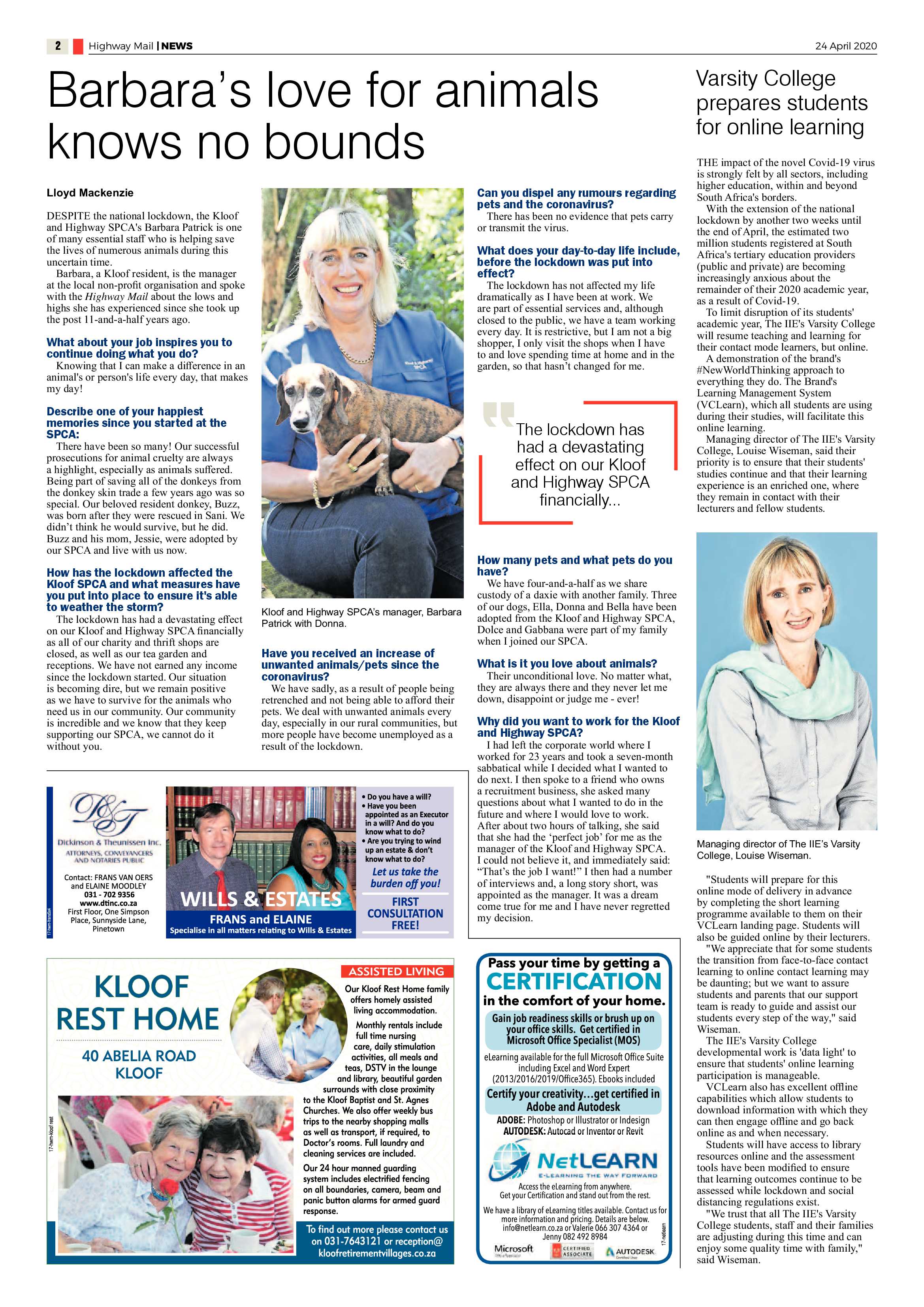 Highway Mail 24 April 2020 page 6