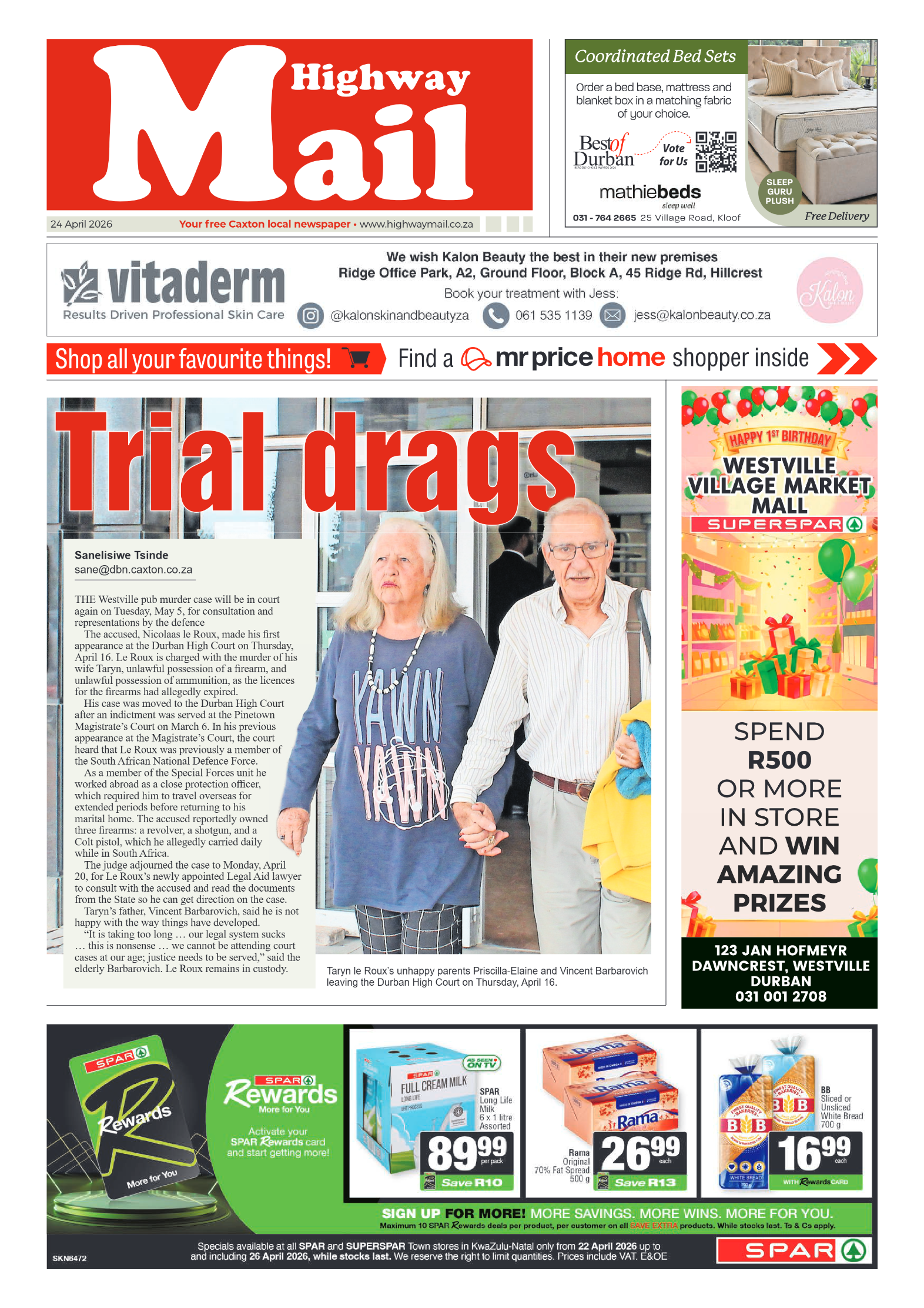 Highway Mail 24 April 2026 page 1