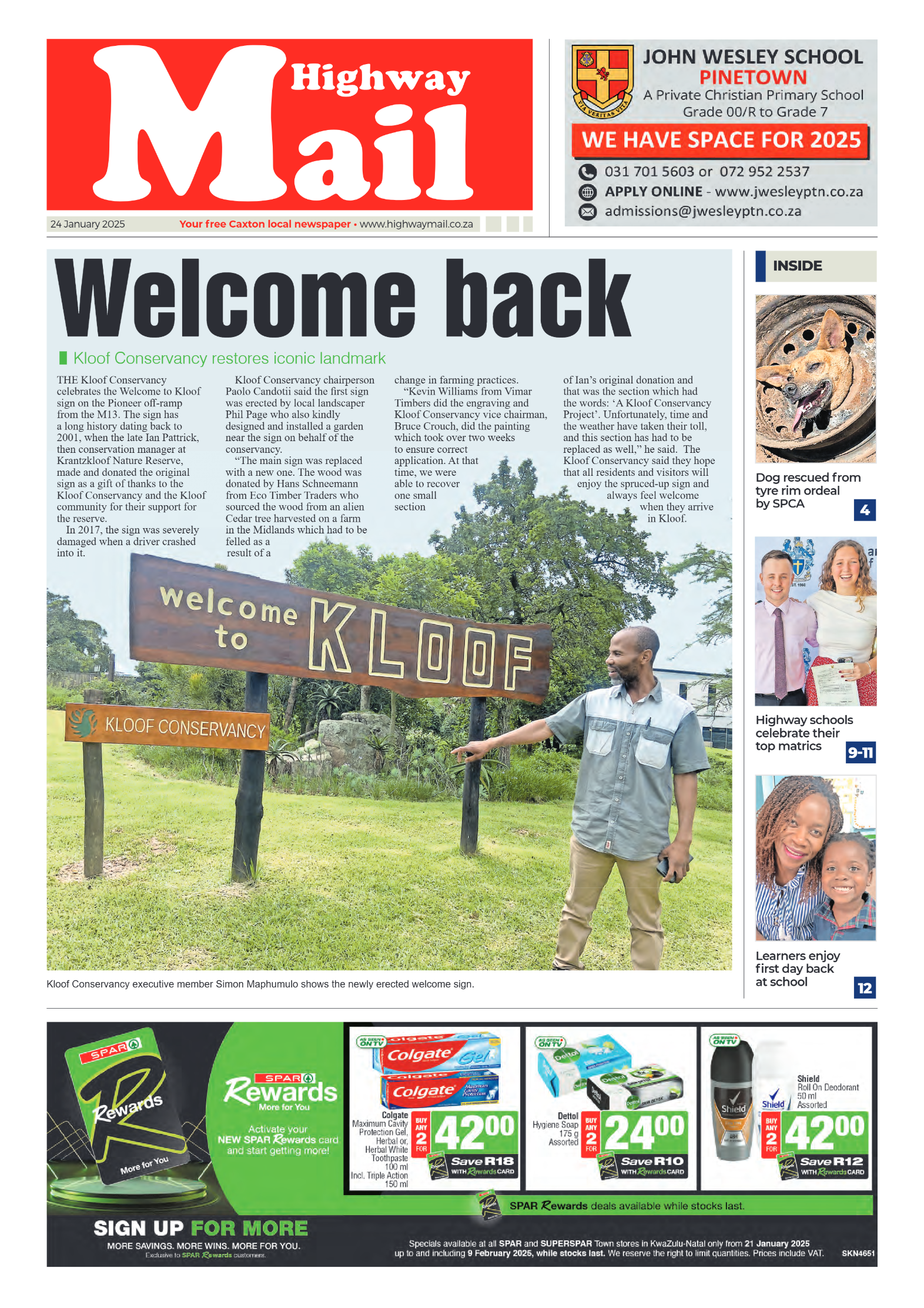 Highway Mail 24 January 2025 page 1