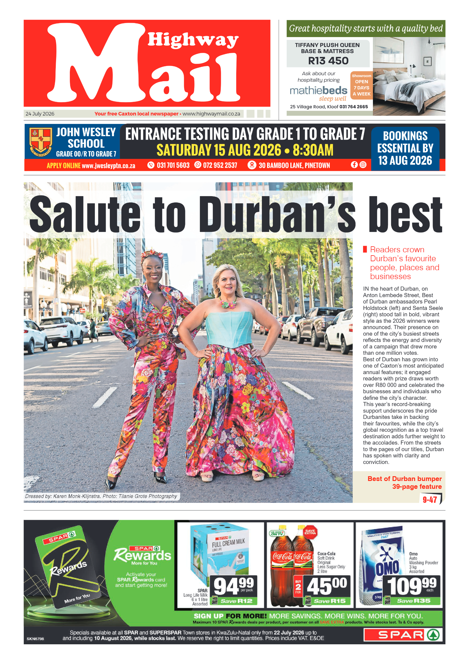 Highway Mail 24 July 2026 page 1
