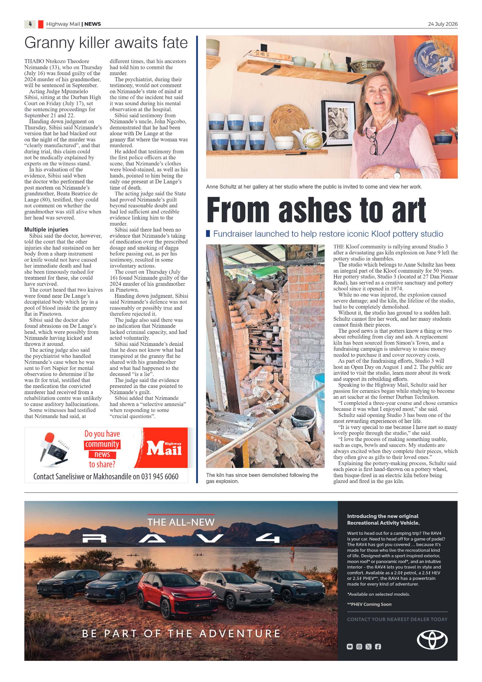 Highway Mail 24 July 2026 page 4