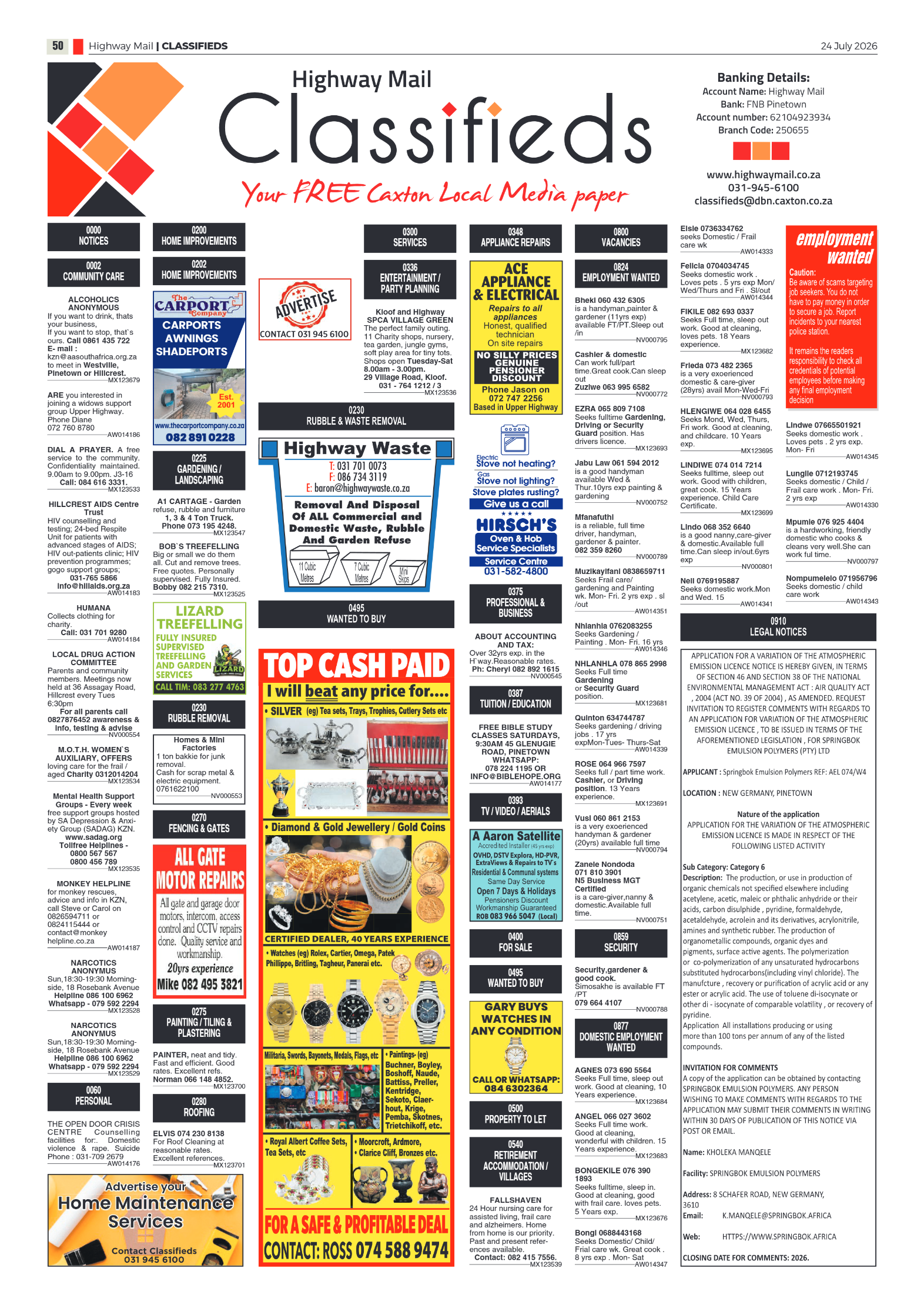 Highway Mail 24 July 2026 page 50