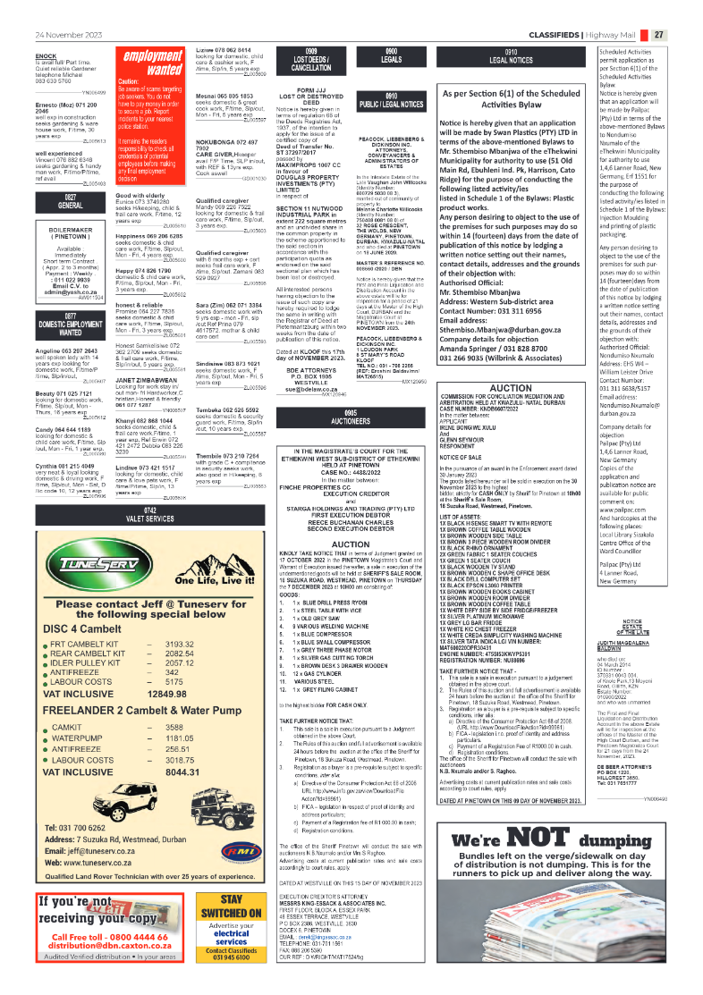 Highway Mail 24 November 2023 page 27