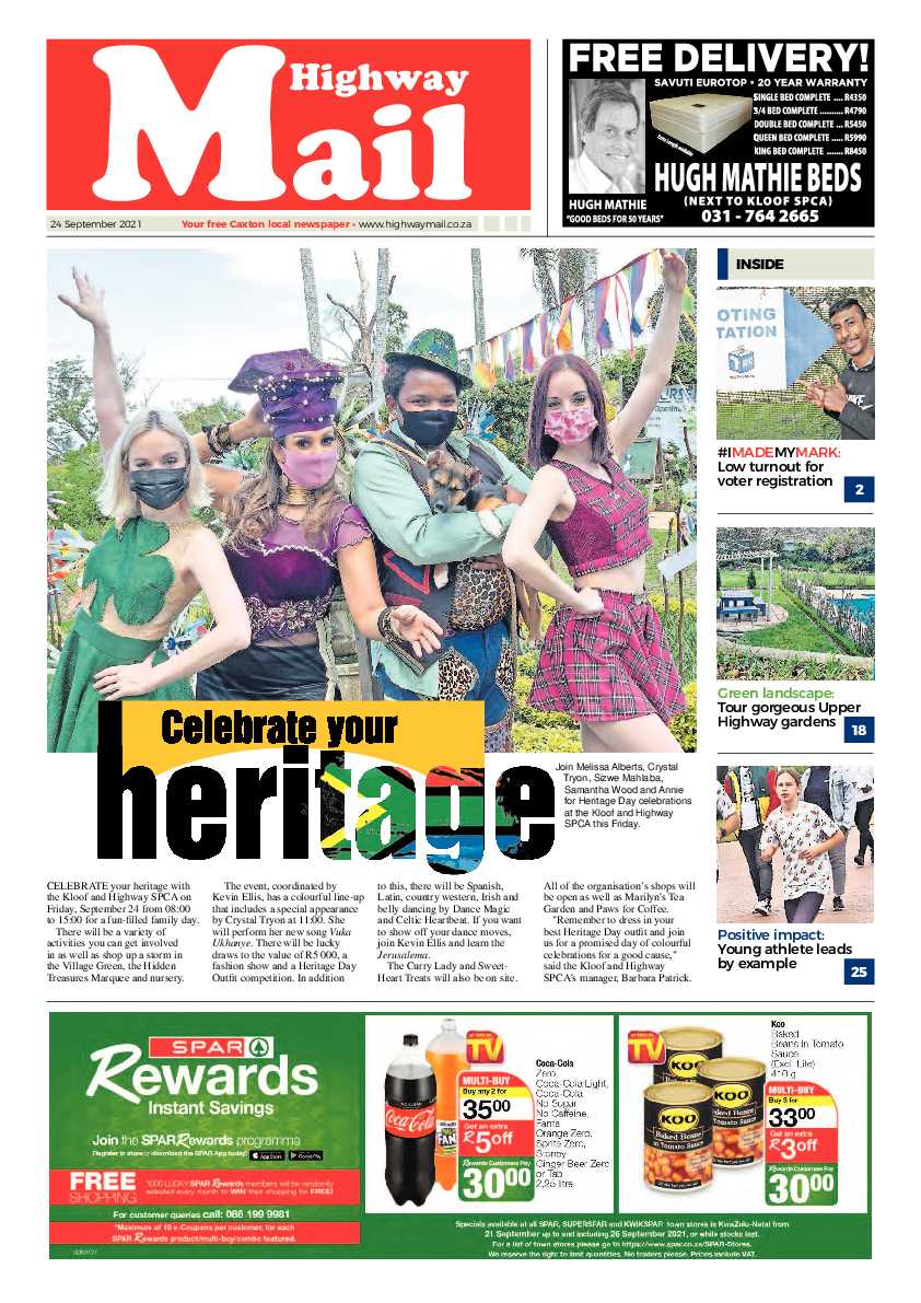Highway Mail 24 September 2021 page 1