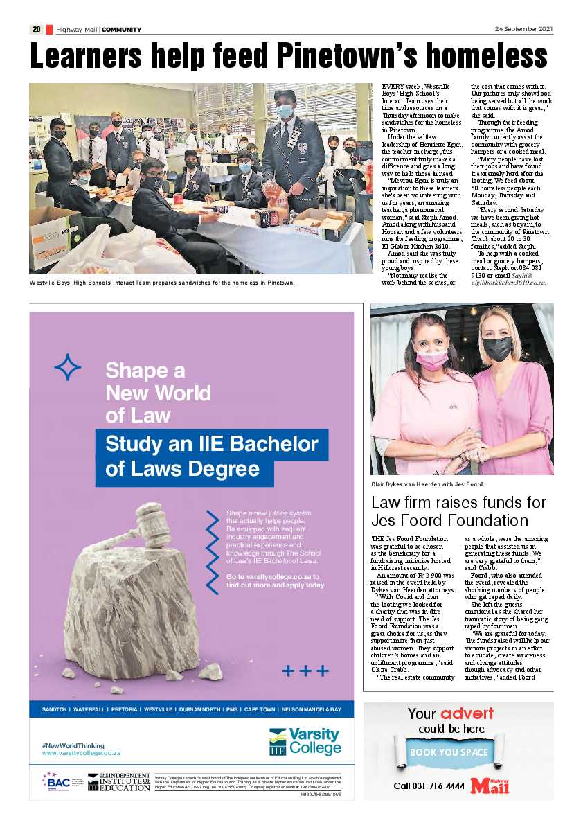 Highway Mail 24 September 2021 page 20