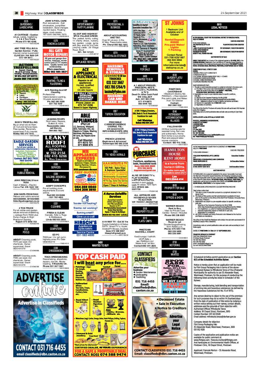 Highway Mail 24 September 2021 page 30
