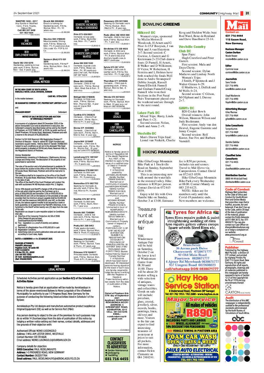Highway Mail 24 September 2021 page 31