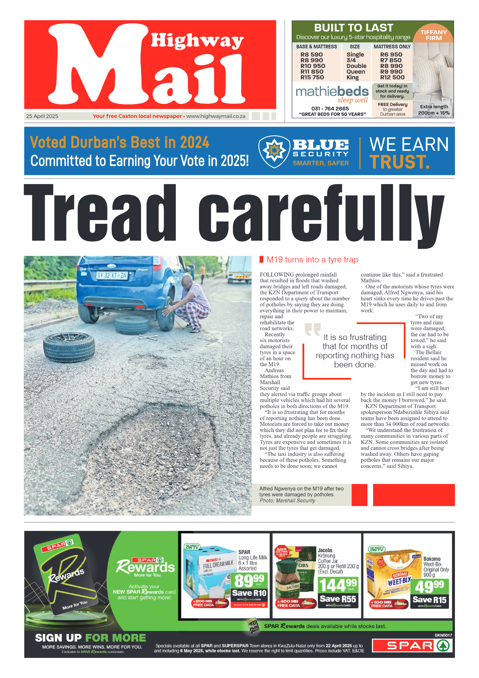 Highway Mail 25 April 2025 page 1