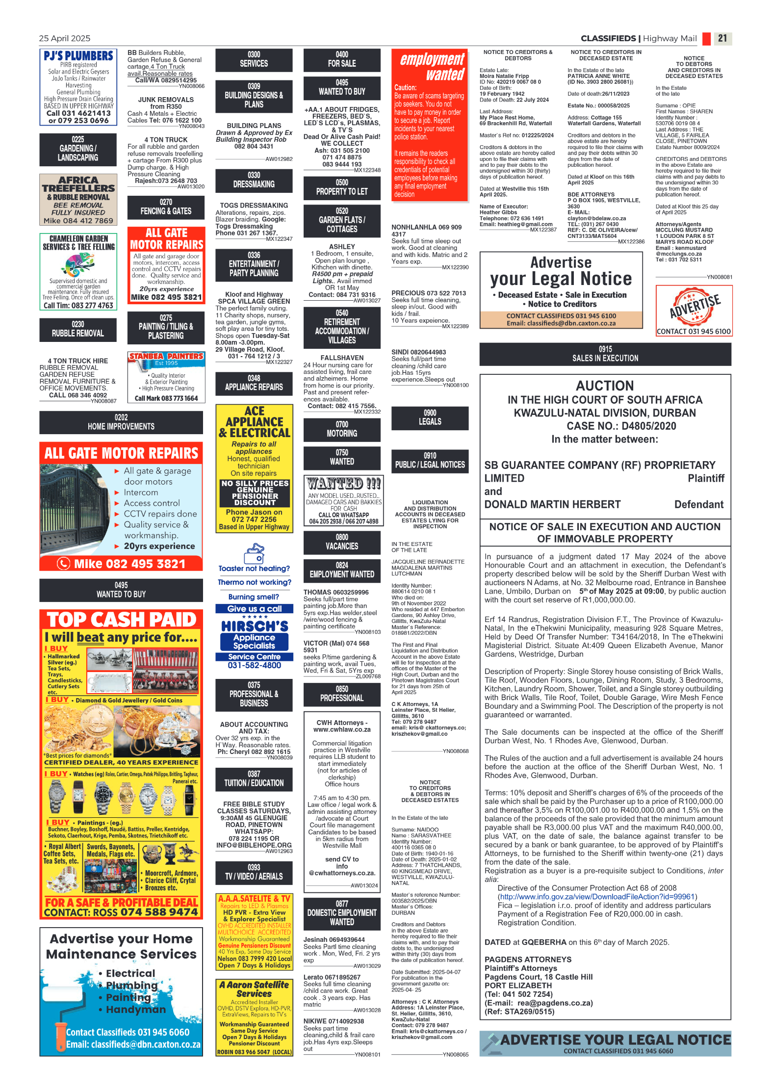 Highway Mail 25 April 2025 page 21