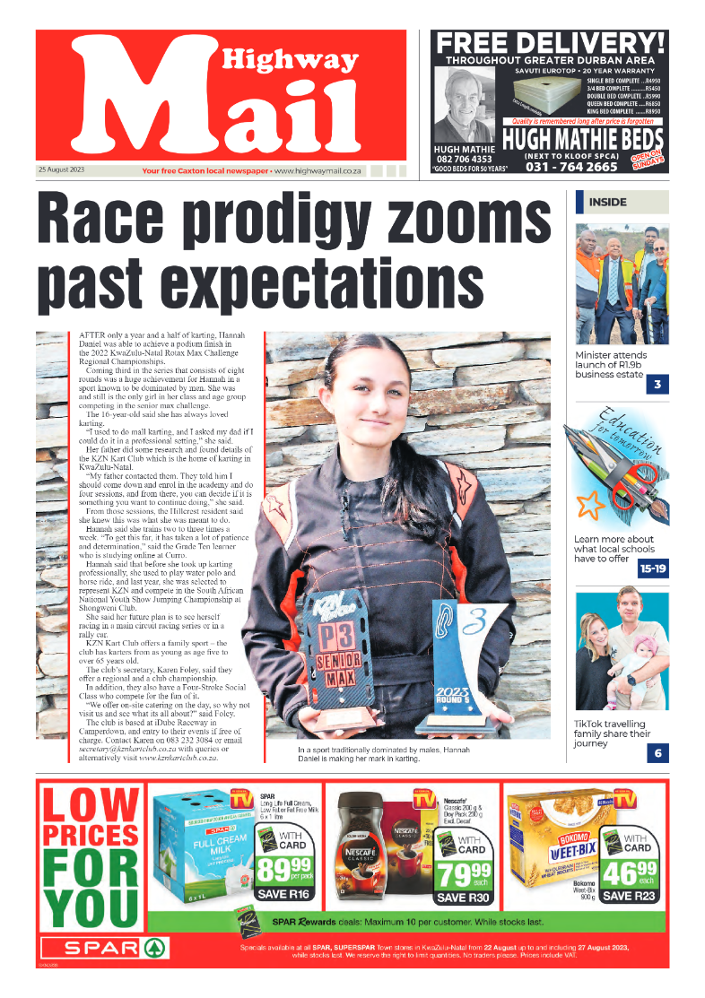 Highway Mail 25 August 2023 page 1