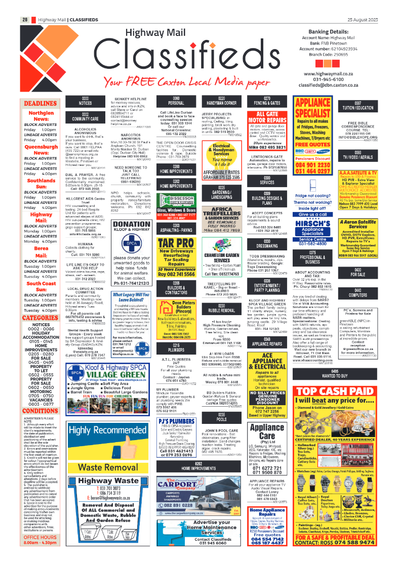 Highway Mail 25 August 2023 page 25