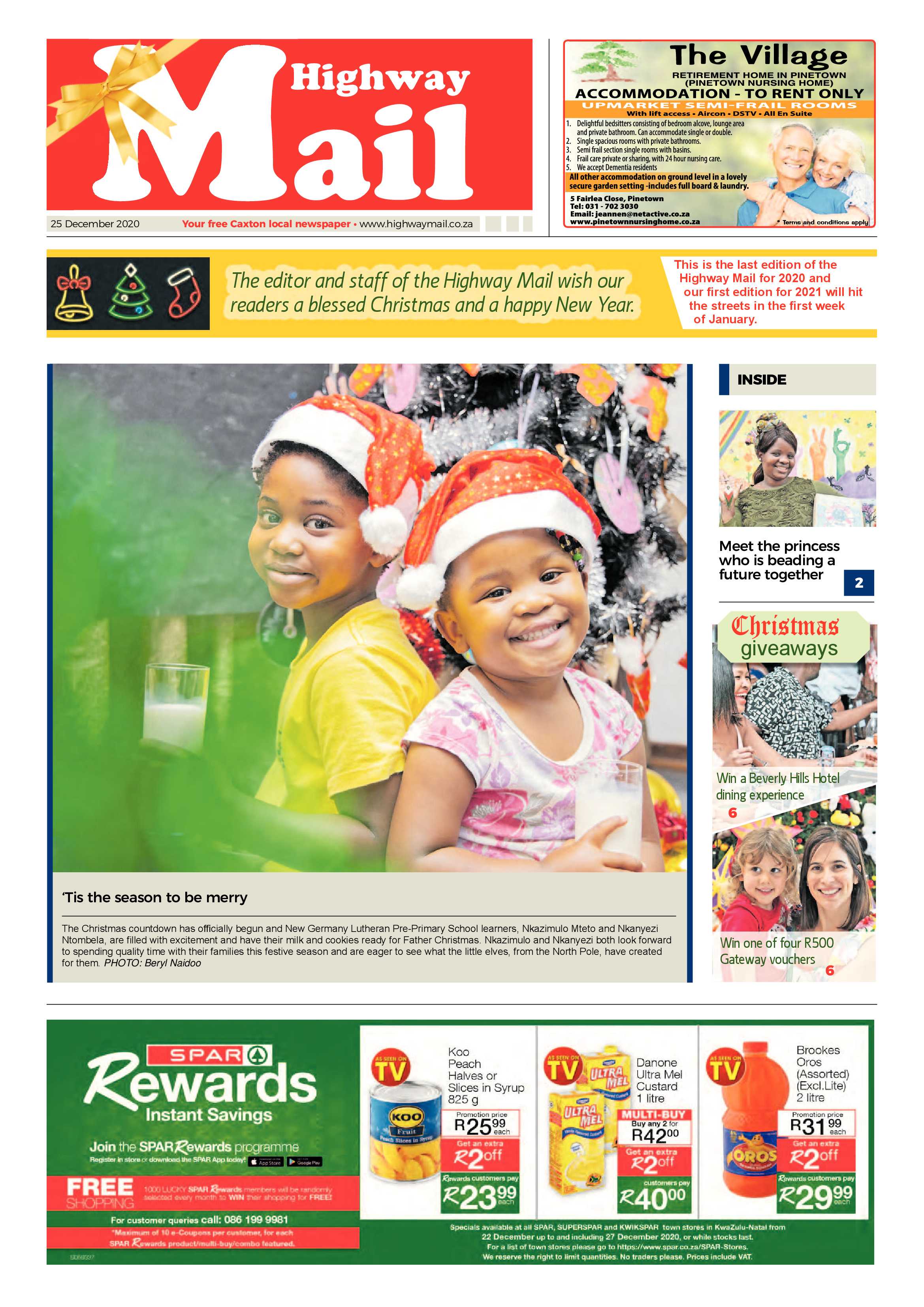 Highway Mail 25 December 2020 page 1