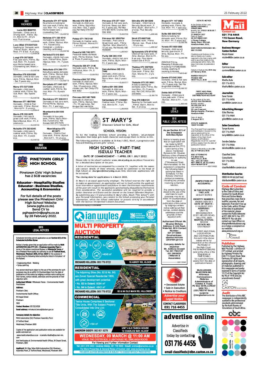 Highway Mail 25 February 2022 page 30