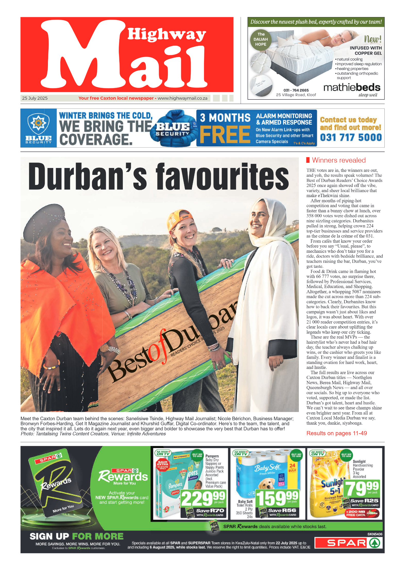Highway Mail 25 July 2025 page 1