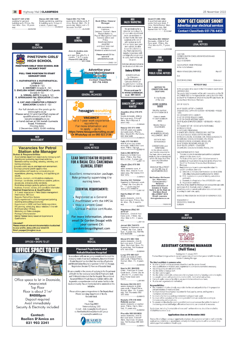 Highway Mail 25 November 2022 page 38