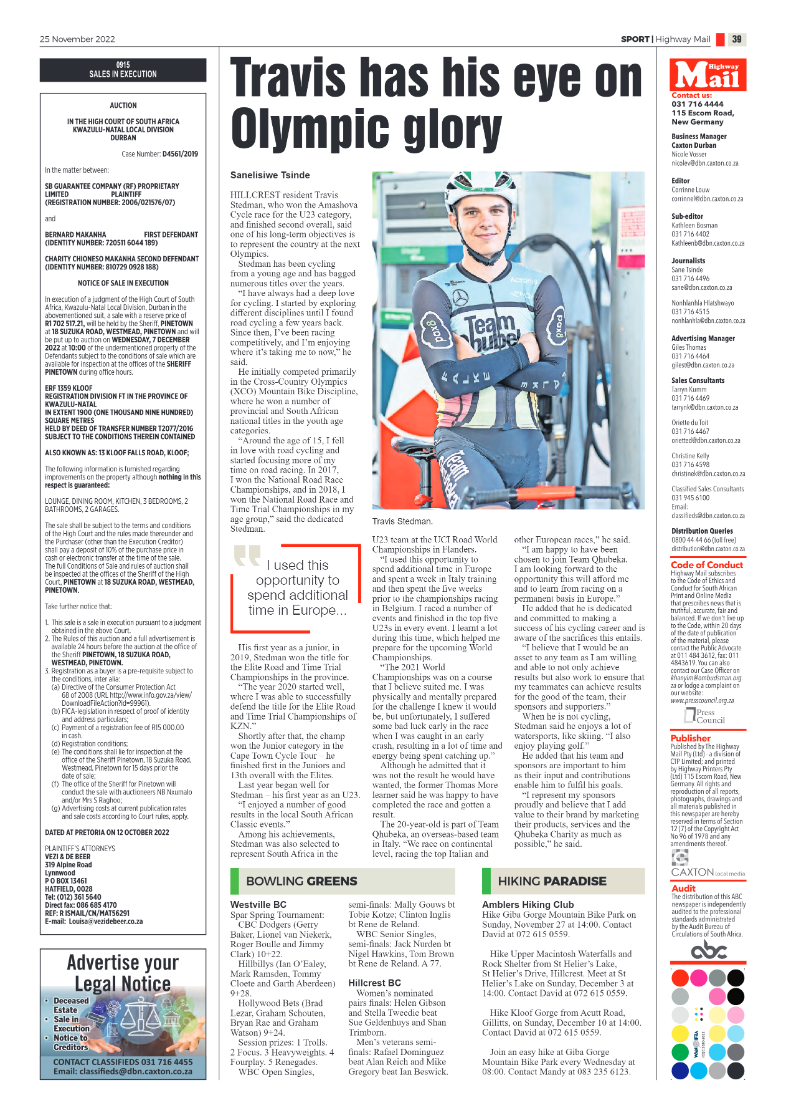 Highway Mail 25 November 2022 page 39