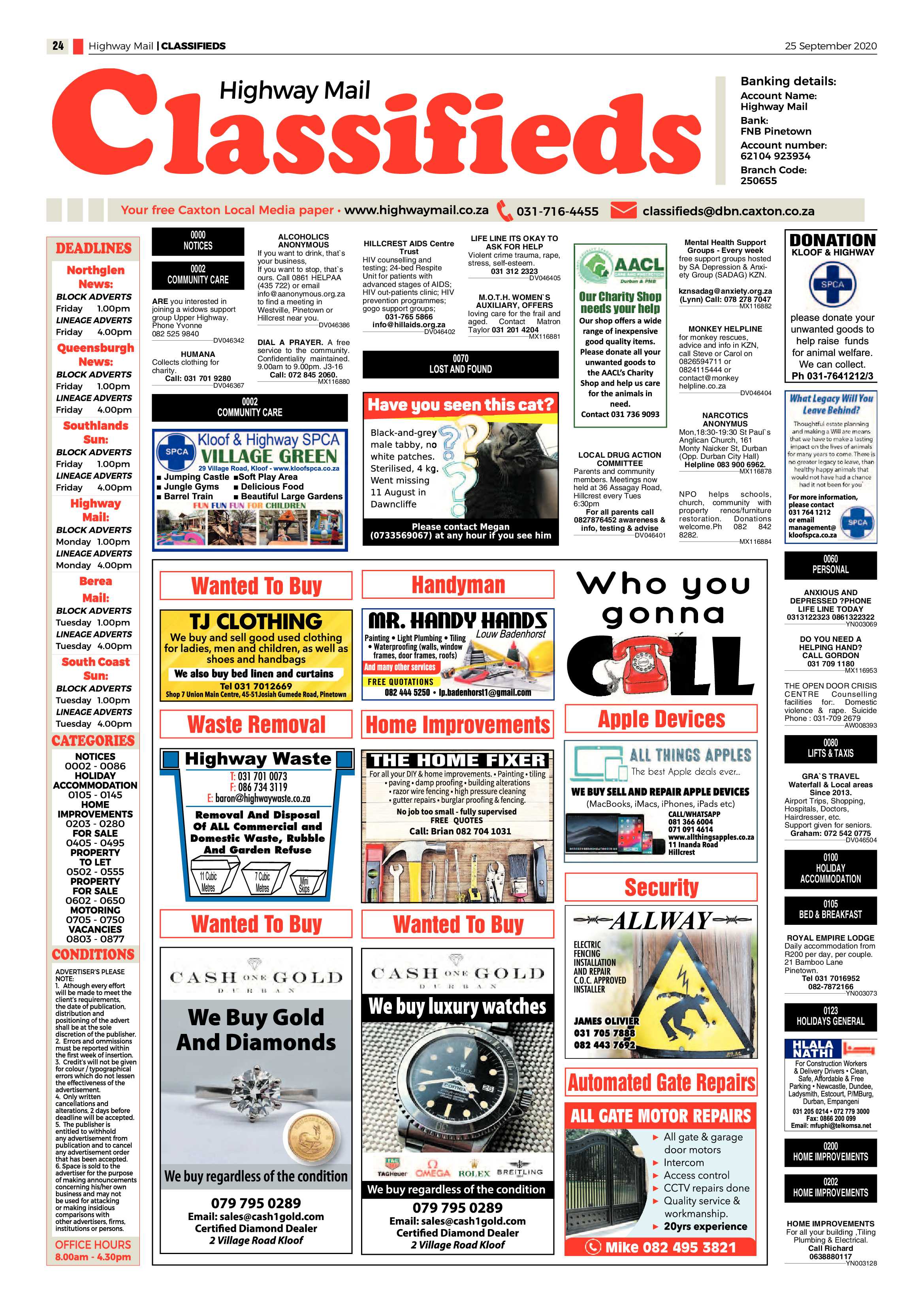 Highway Mail 25 September 2020 page 24