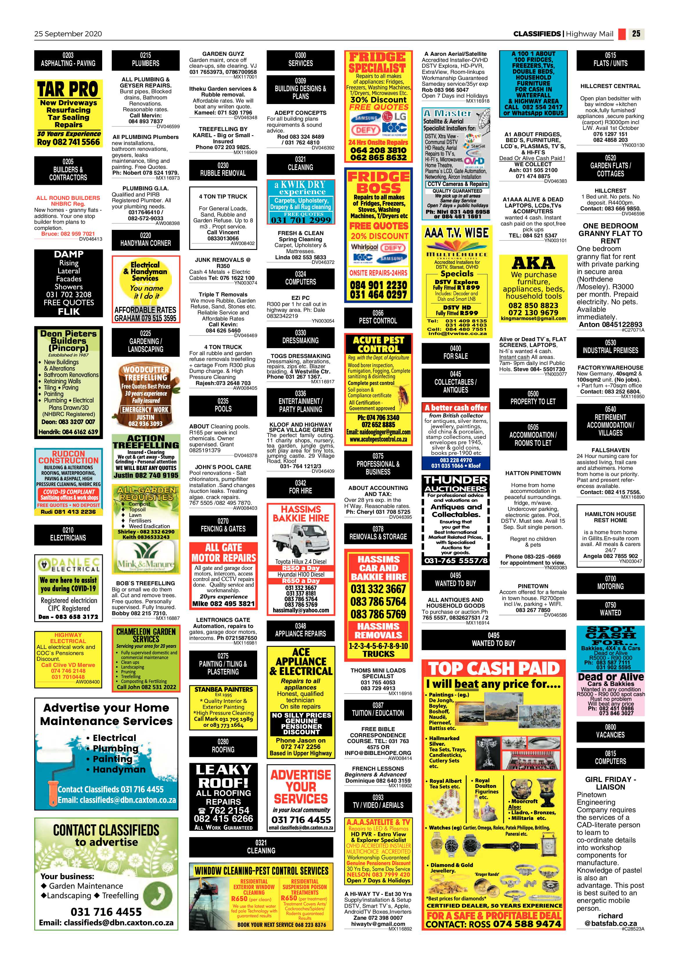 Highway Mail 25 September 2020 page 25