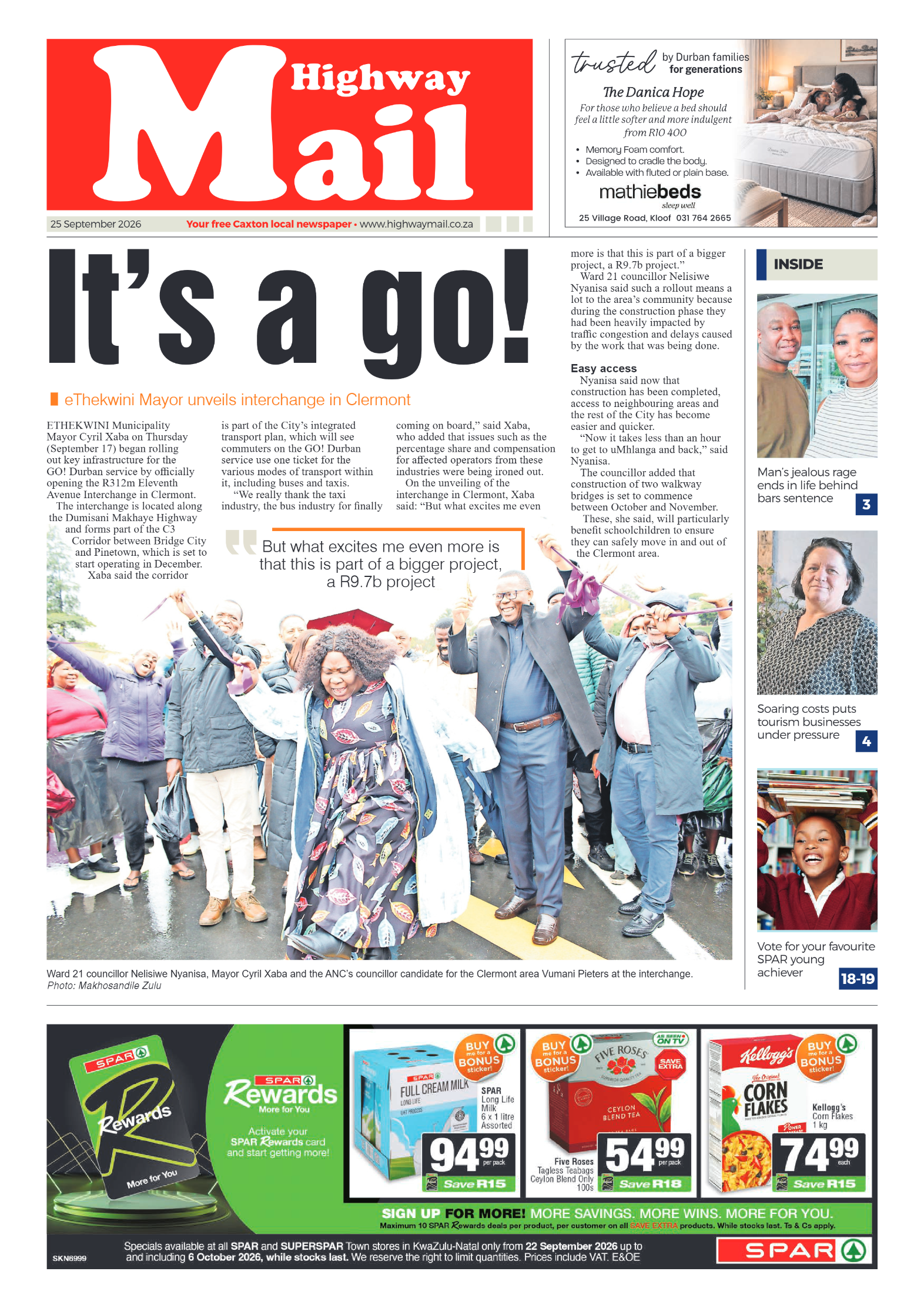 Highway Mail 25 September 2026 page 1