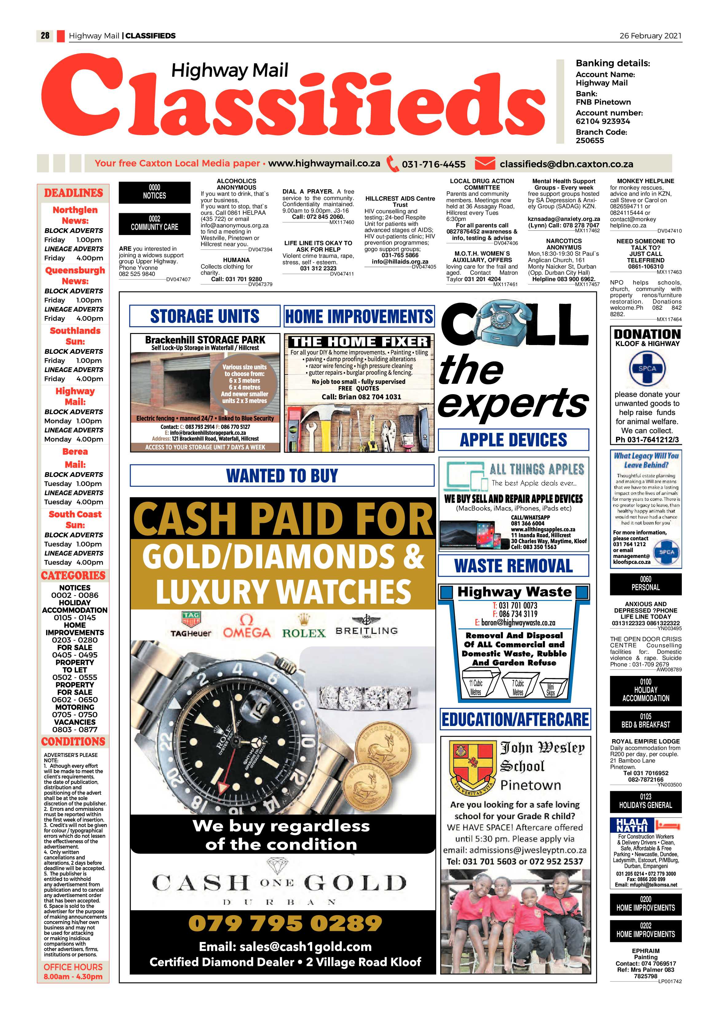 Highway Mail 26 February 2021 page 28