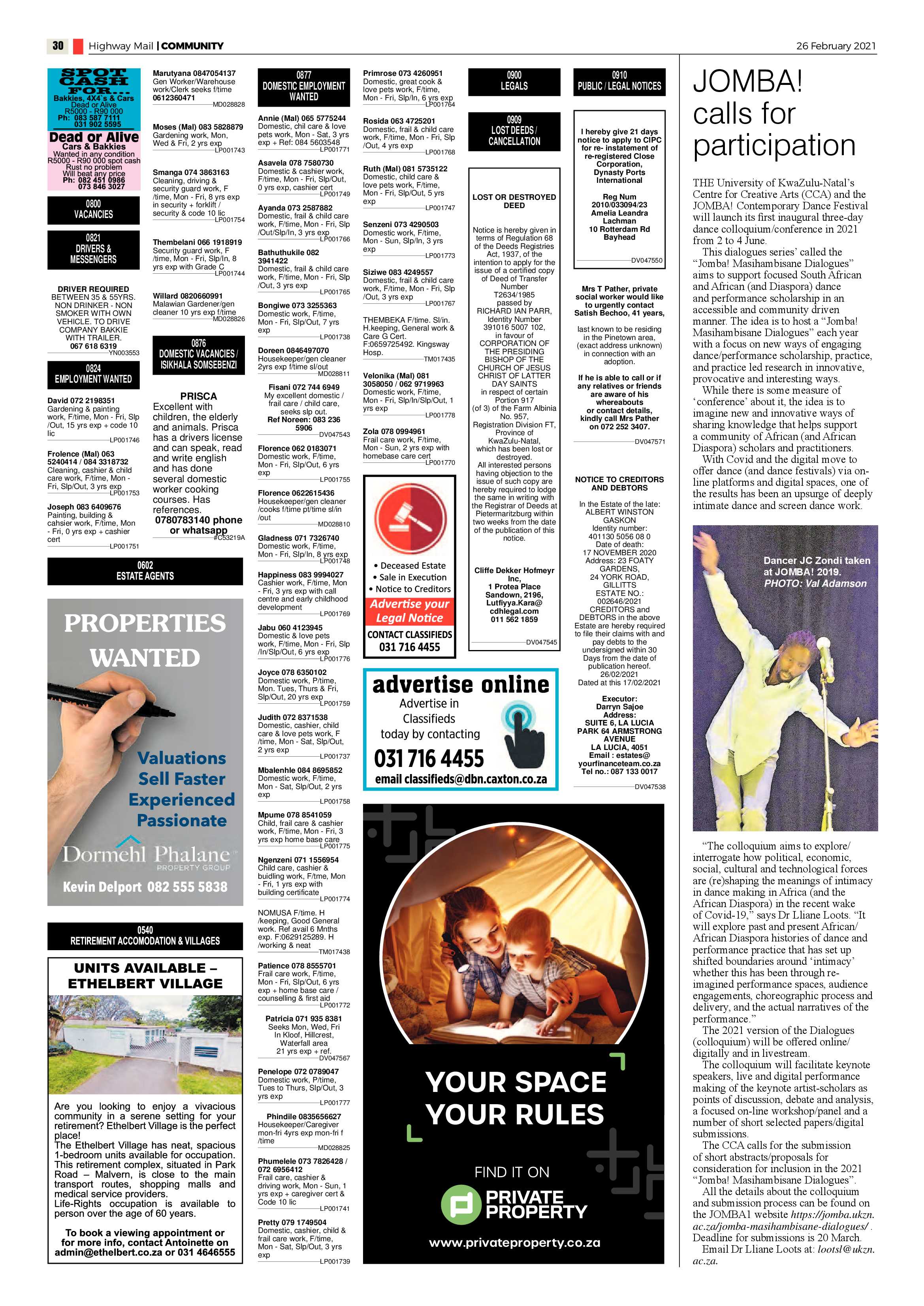 Highway Mail 26 February 2021 page 30