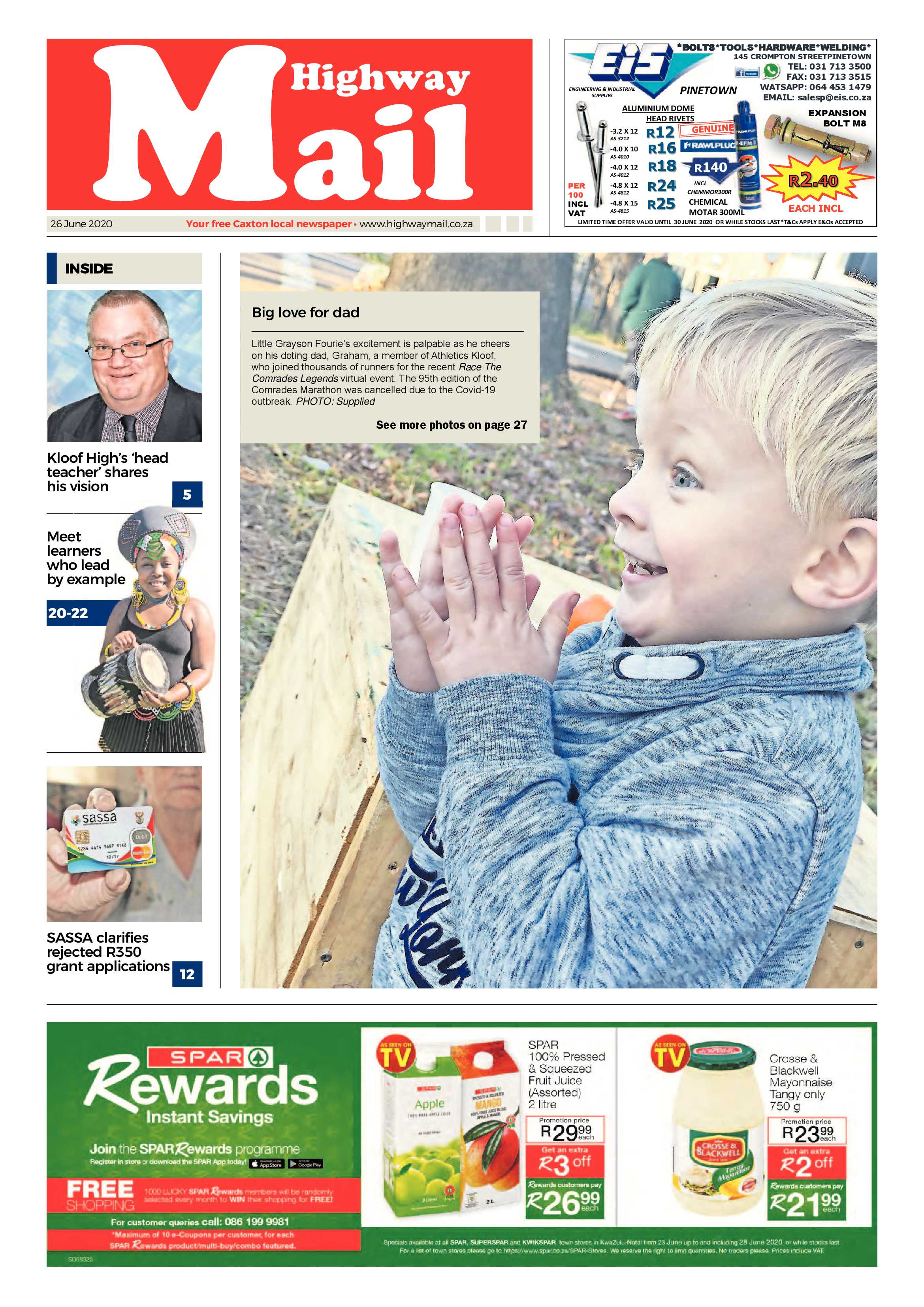 Highway Mail 26 June 2020 page 1