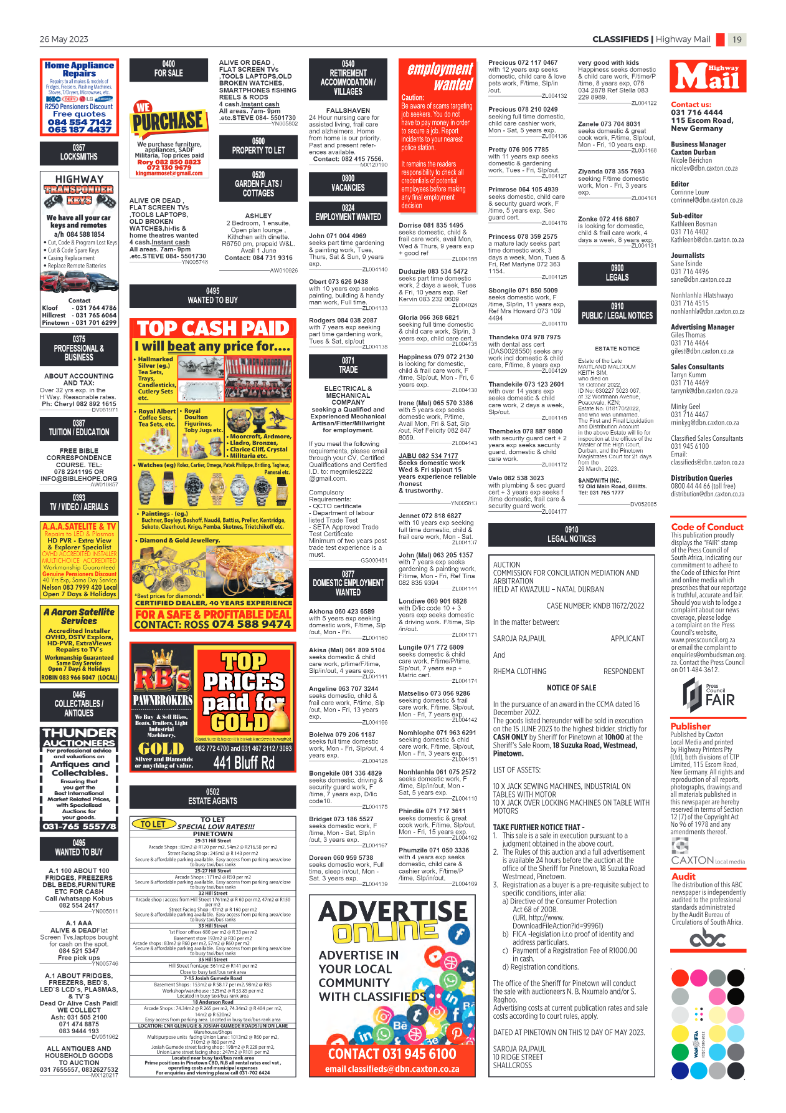 Highway Mail 26 May 2023 page 19