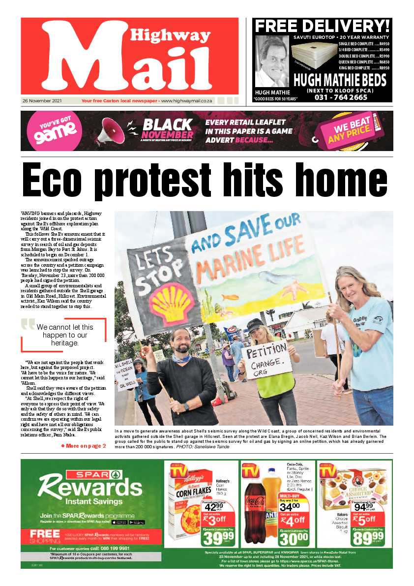 Highway Mail 26 November 2021 page 1