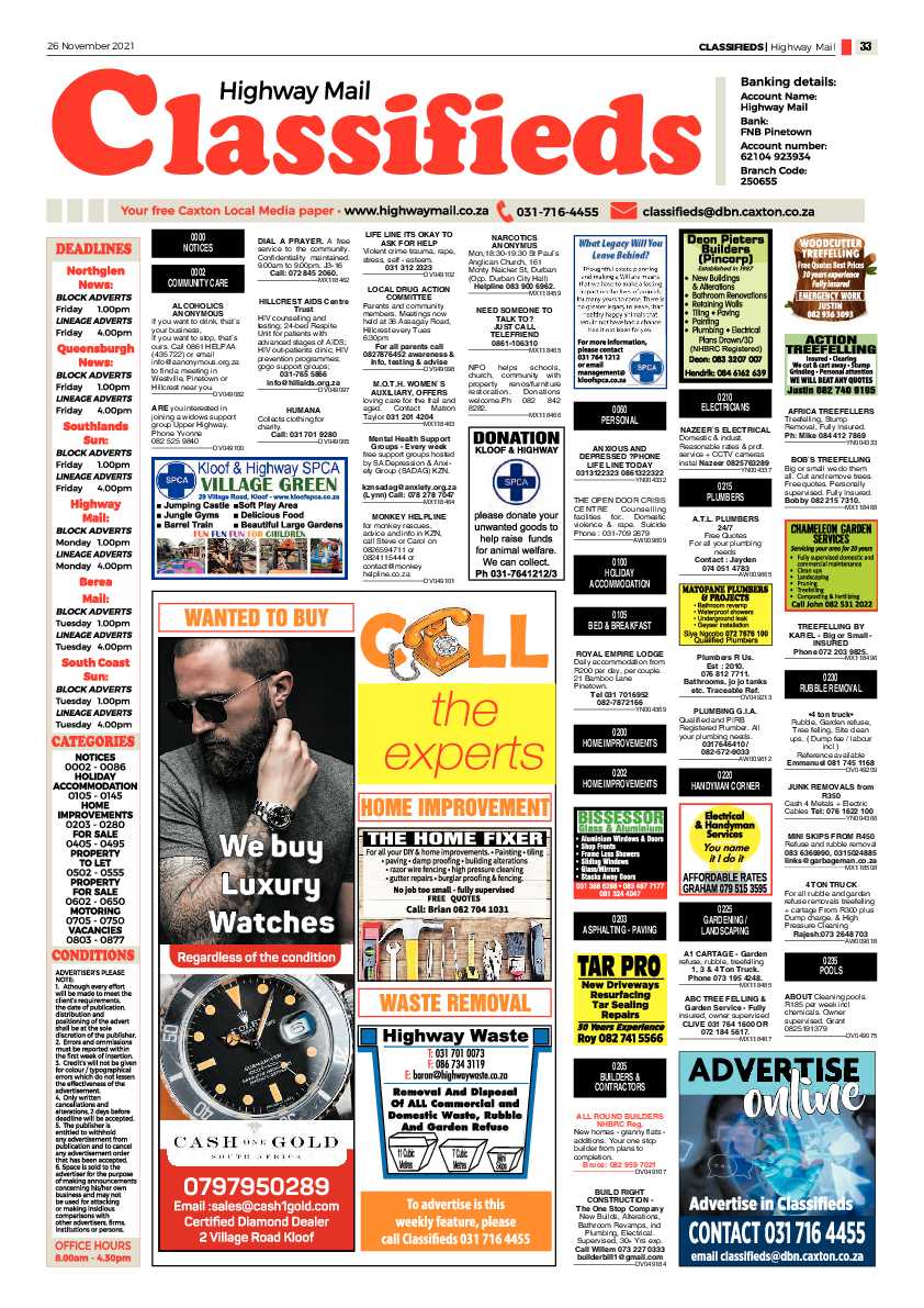 Highway Mail 26 November 2021 page 33
