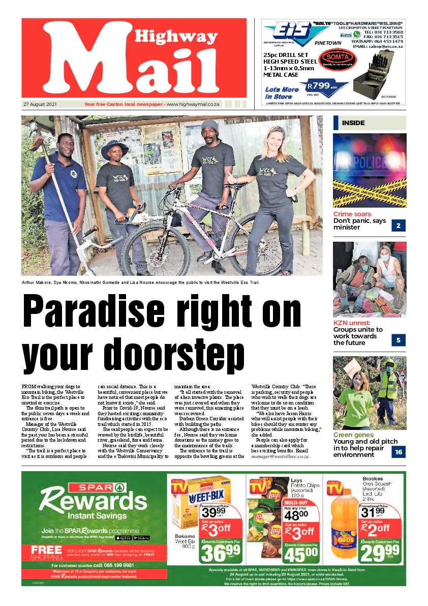 Highway Mail 27 August 2021 page 1